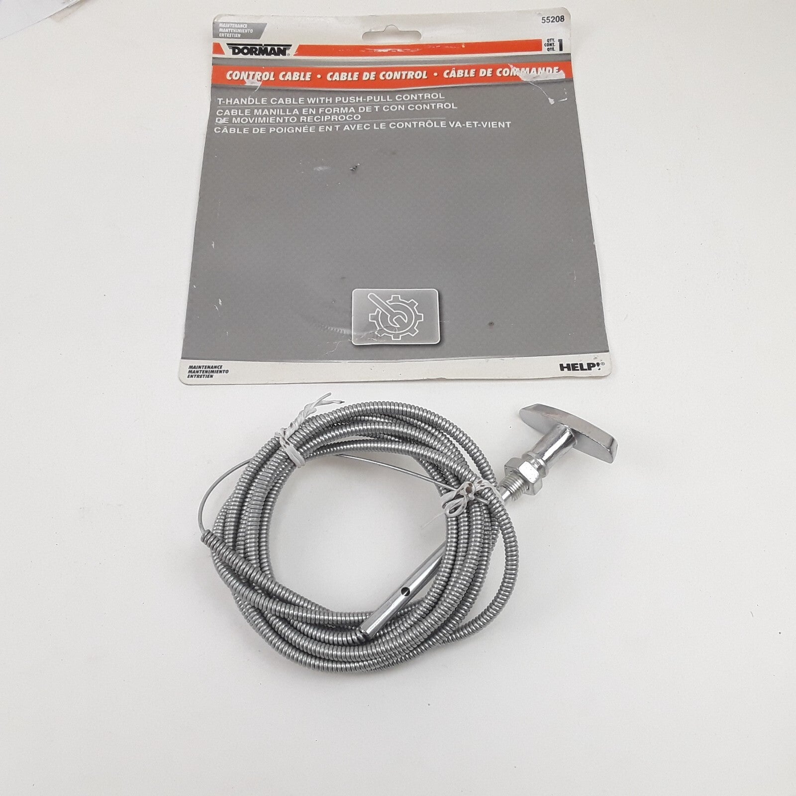 Dorman 55208 Chrome Car Truck T-Handel Push-Pull Control Cables 7 Feet. Length