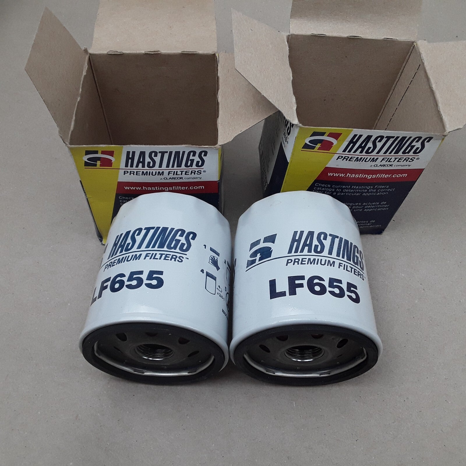 2 PCS Hastings LF655 Engine Oil Filter Fits Lincoln Mazda Mercury Ford 2003-2022
