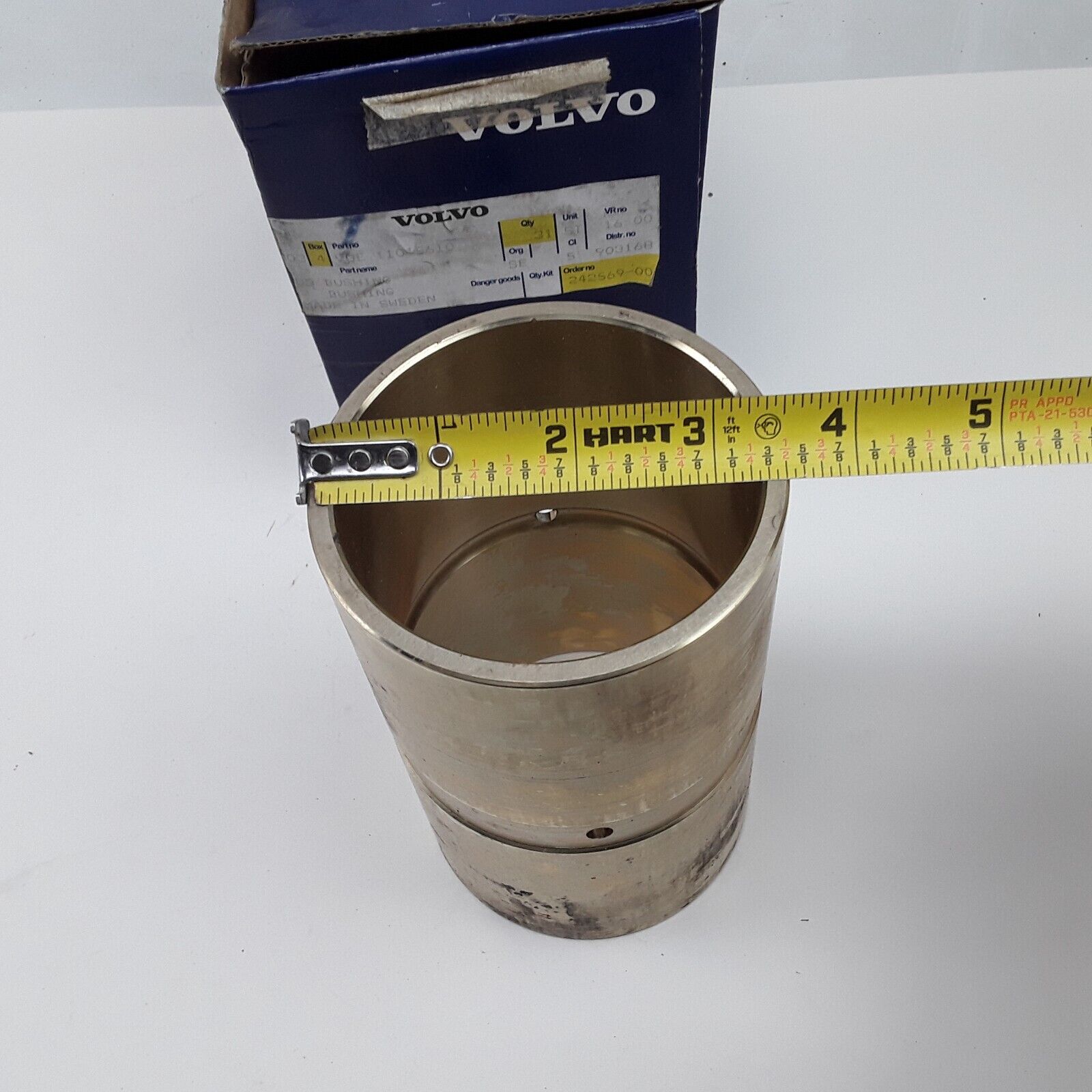 Bushing OEM Volvo 11015610 Fits Volvo Wheel Loaders L70, L90, L110, L120 Series