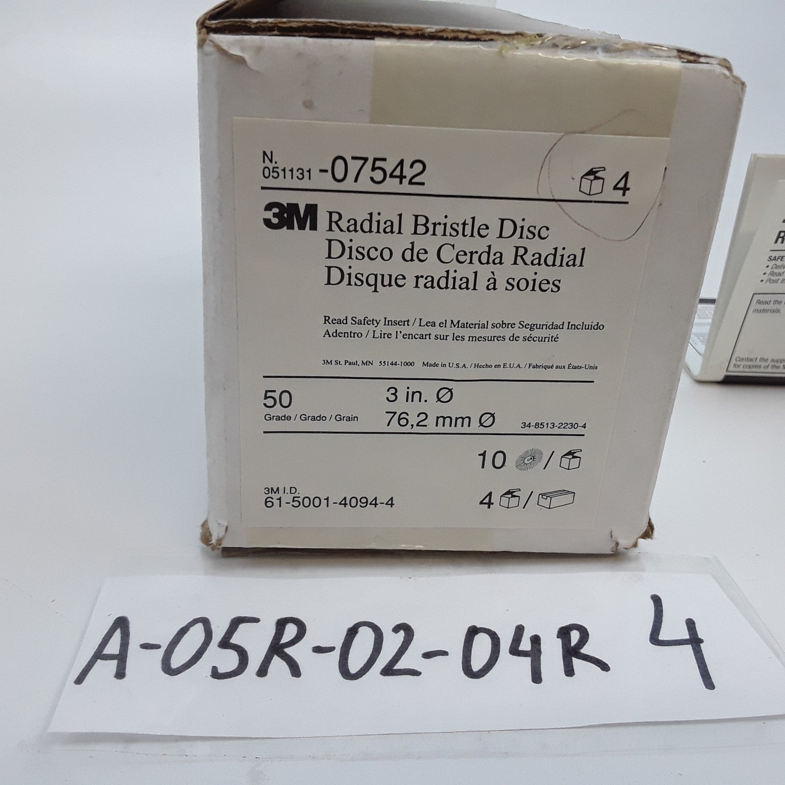 3M 07542 Discs Radial Bristle 50 Grade Size 3 in 76.2mm Set of 40 pcs