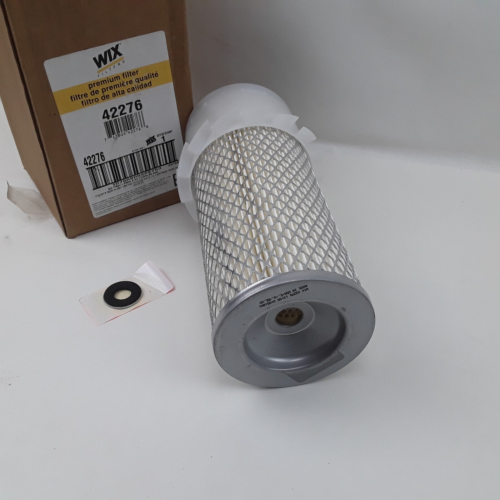 Heavy Duty Air Filter W/Fin - Machined Pleated Paper Low Air Flow Restriction