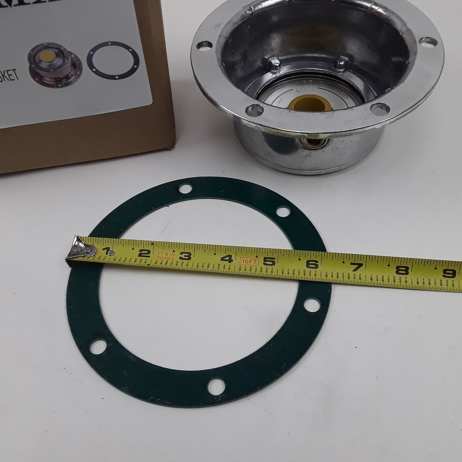 Hub Cap 6 Hole Aluminum w/ Gasket Replaces STM 3434009 5-1/2" Bolt Circle, 6-1/4