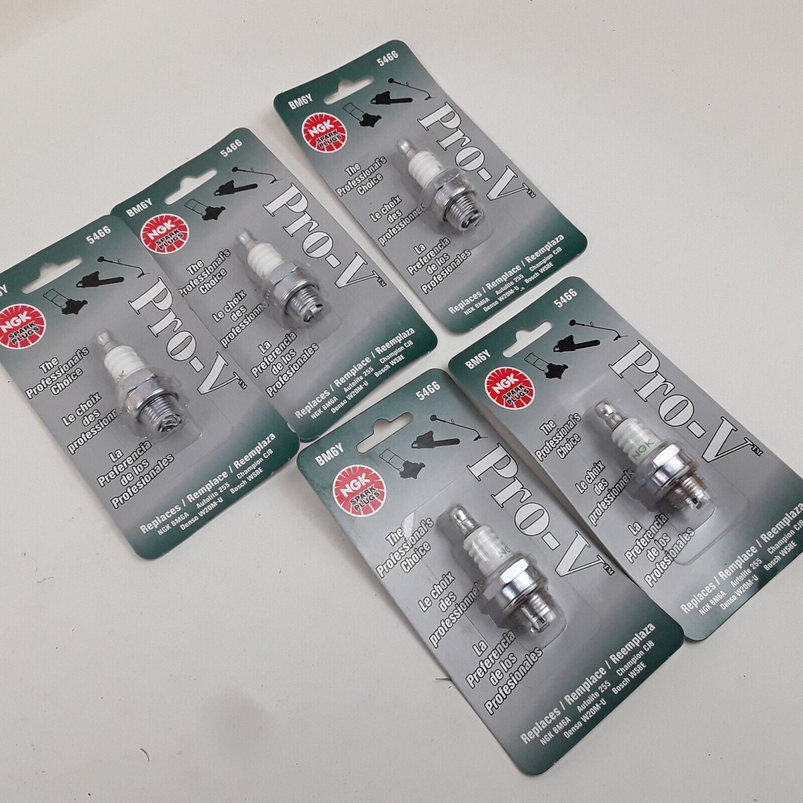 Set 5 NGK 5466 BM6Y Pro-V Spark Plug Blister Pack Replacement #H9B , CJ8 , 6015