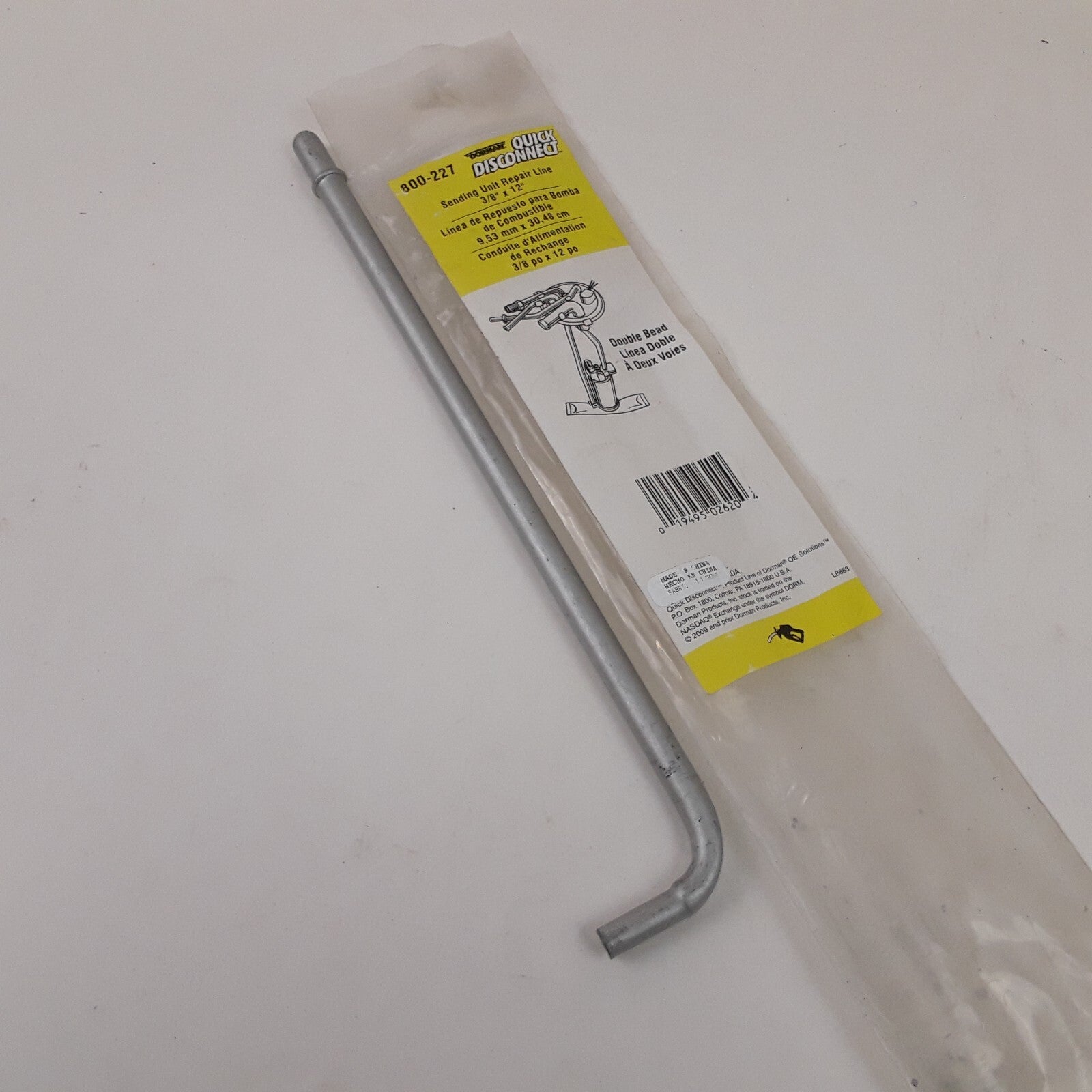 Dorman 800-227 Fuel Repair Line 90 Degree End 3/8in. x 12in. Double Bead Line