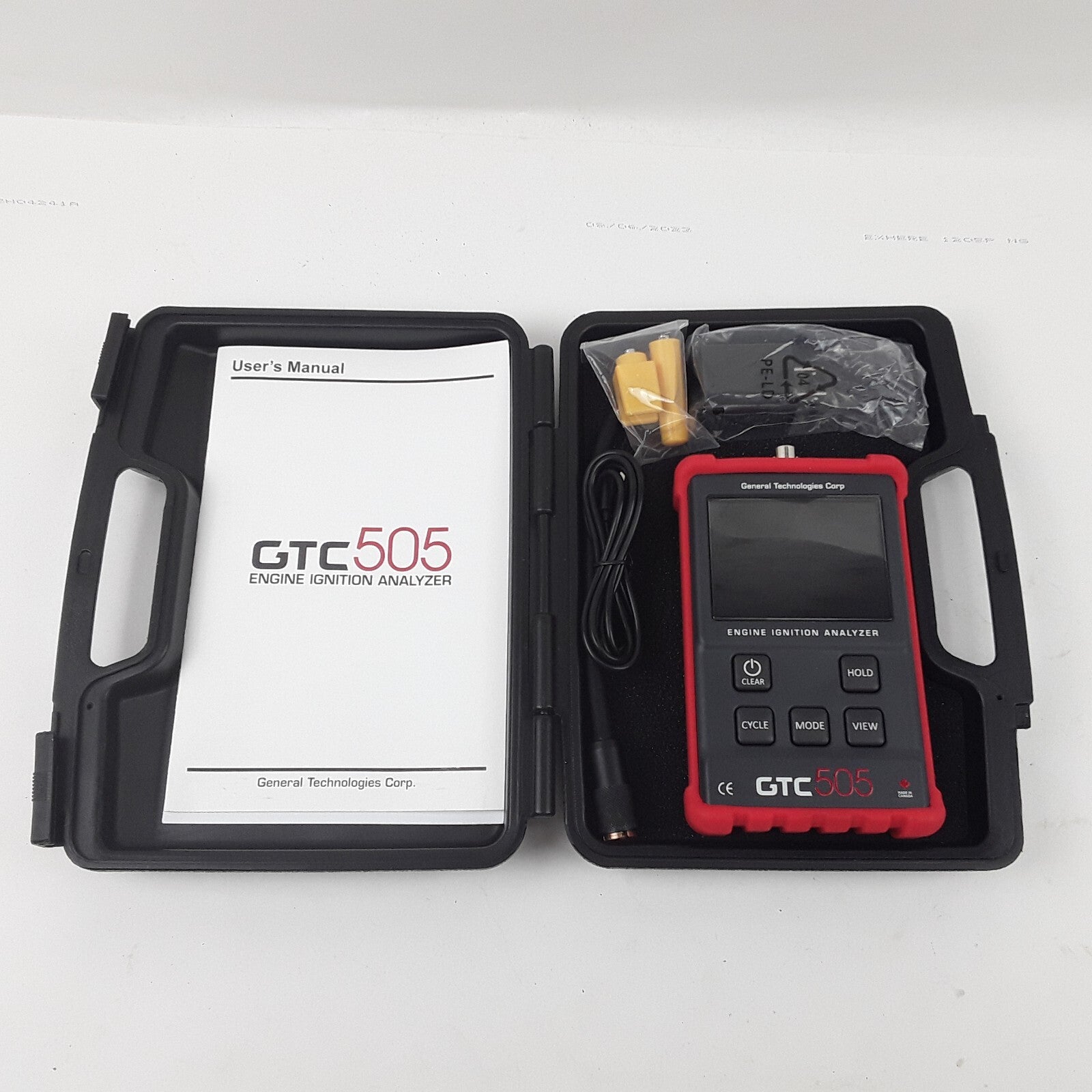 GTC 505 Engine Ignition Analyzer Spark Diagnostics Tachometer Readings For Car