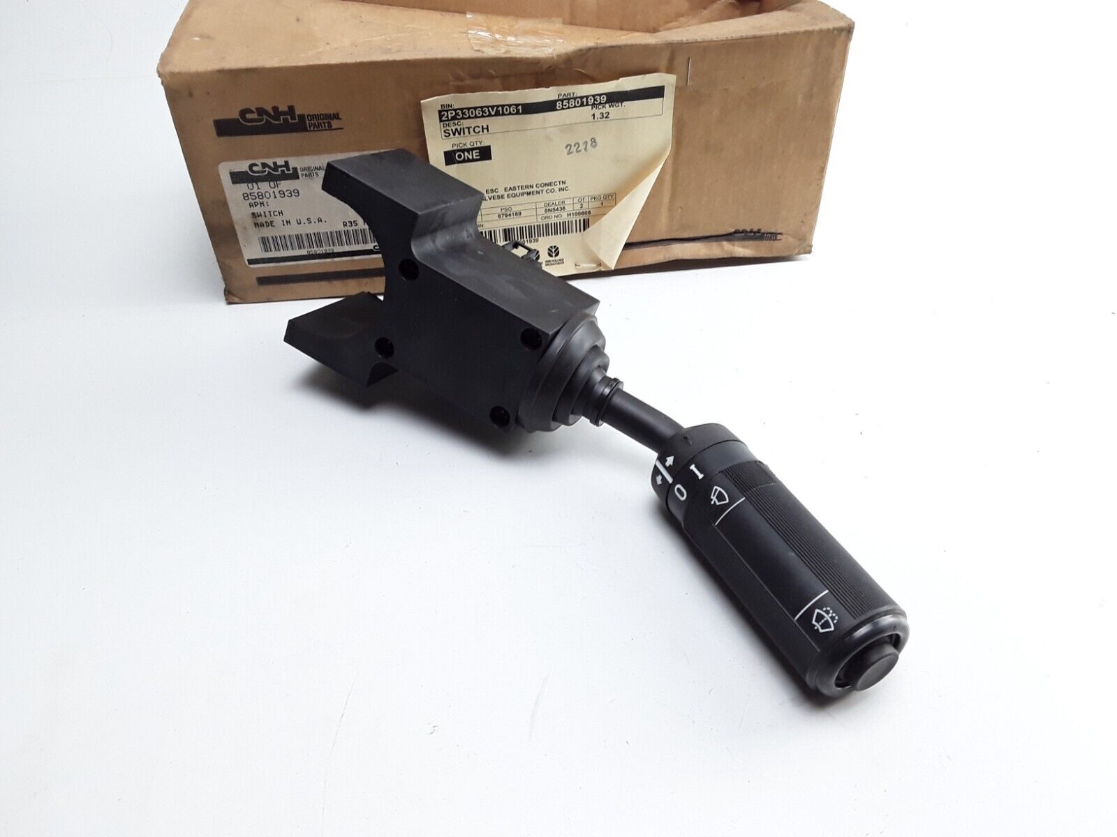 OEM New Holland 85801939 Wiper Control Switch 555E, 575E, 655E,675E, LB75,LB75.B - HotCarParts