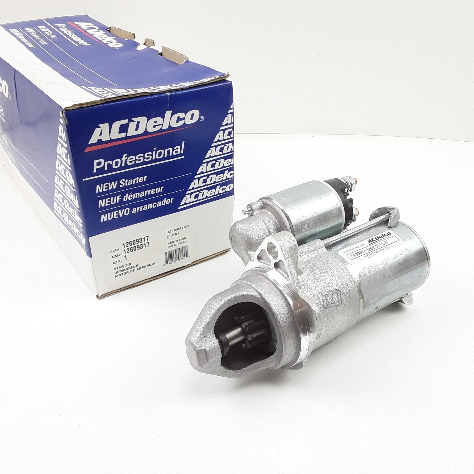 ACDelco 12609317 Starter Motor Fits GMC Buick Pontiac Chevrolet Saturn 2007-2017