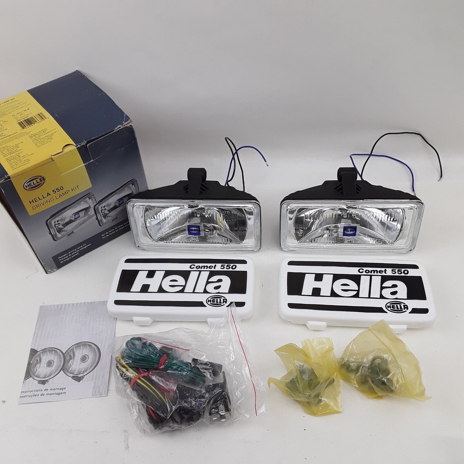Hella 550 Universal Spot Driving Light Lamp Kit ZFH 0/180GR SW MK MGS12 GD 1FD