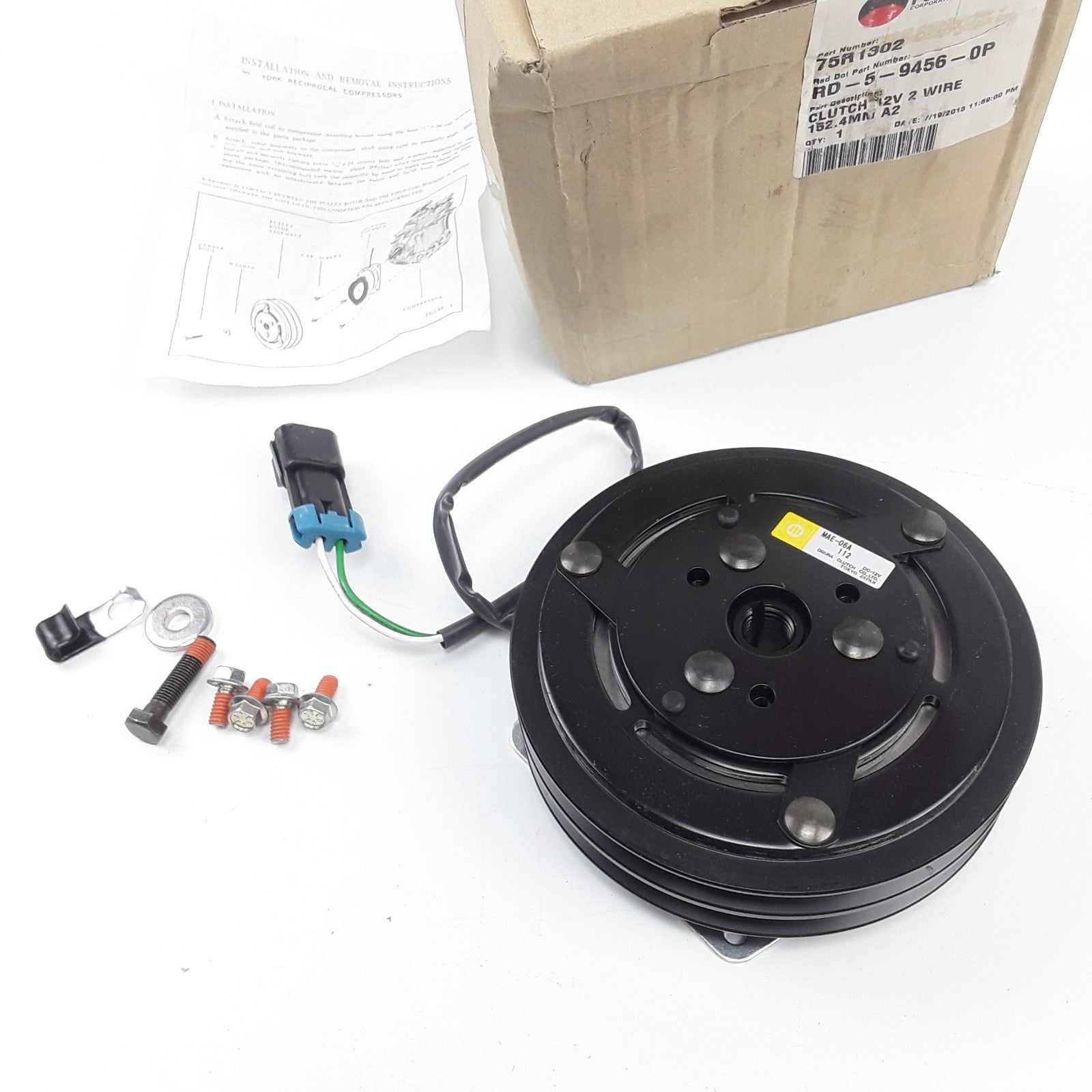 Red Dot 75R1302 Clutch Assembly 12V 2-Wire For Heavy Duty Trucks
