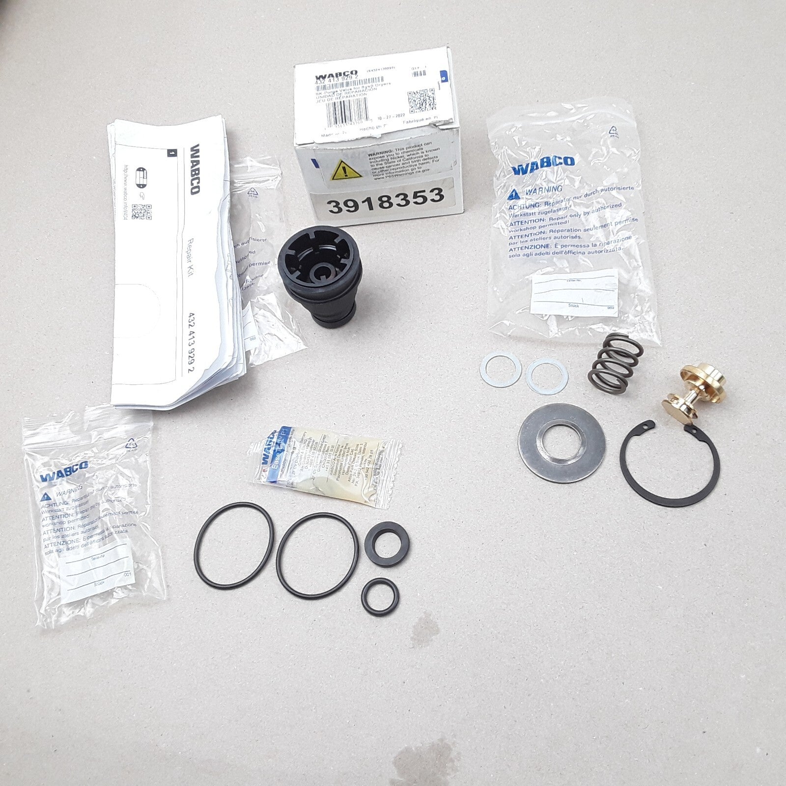 Wabco 4324139292 Air Brake Dryer SK-Purge Valve Fits Mack Truck For Syss Drayers
