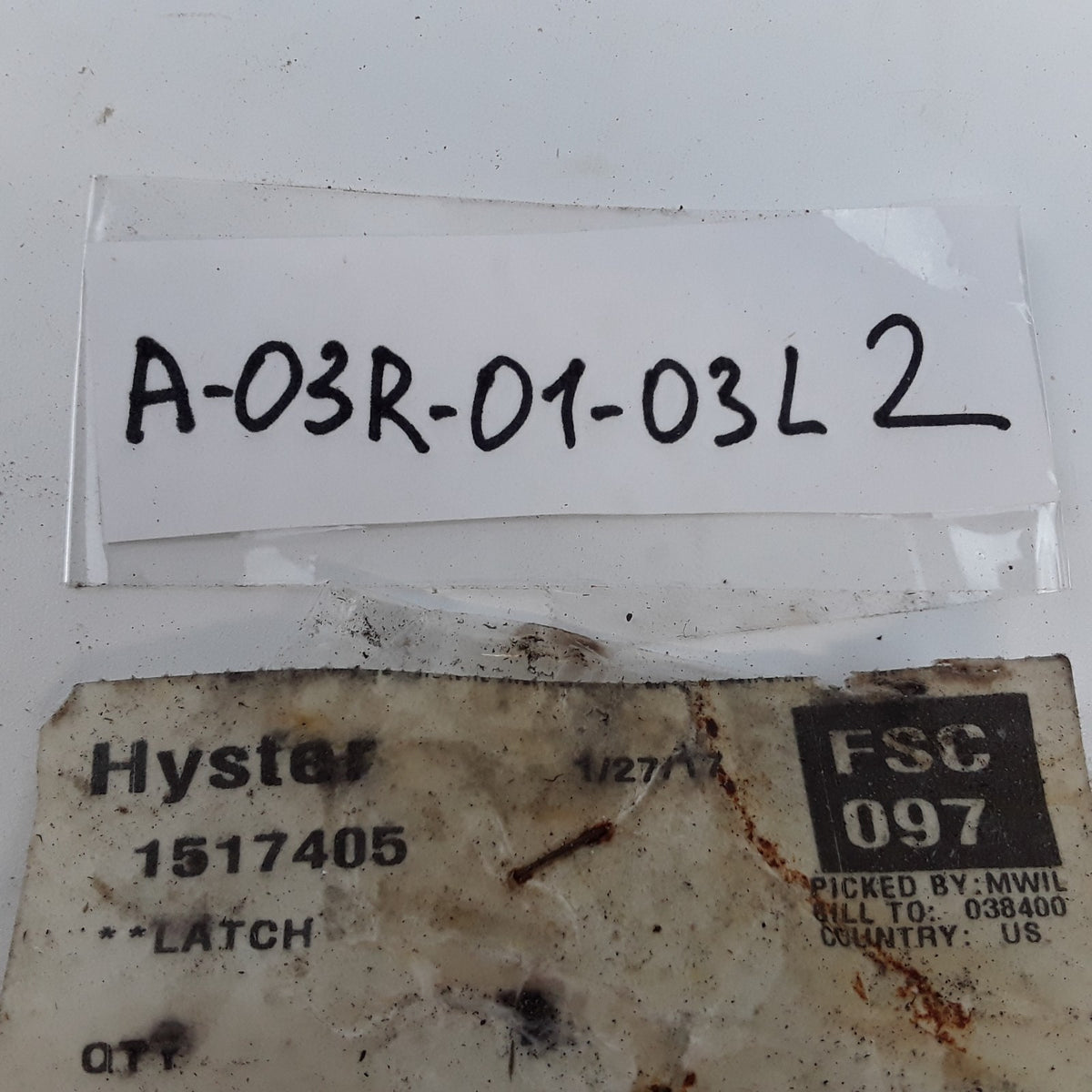 Hyster 1517405 Latch Fits Hyster S135FT H35FT H30FT S6.0FT S155FT S80FT Forklift