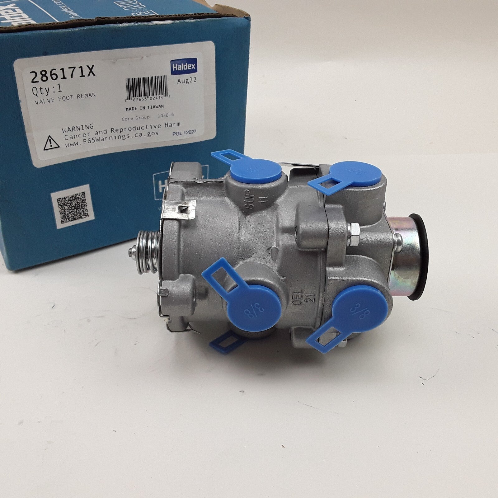 Haldex 286171X Reman E-6 Dual Circuit Air Brake Foot Valve Assembly Heavy Duty