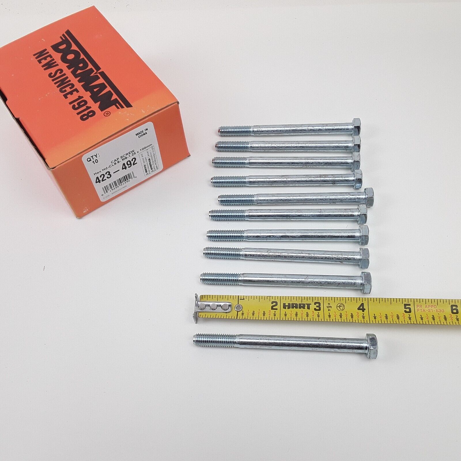 Multipurpose Bolts Cap Screw-Hex Head-Class 8.8- M8-1.25 x 100mm Pack of 10