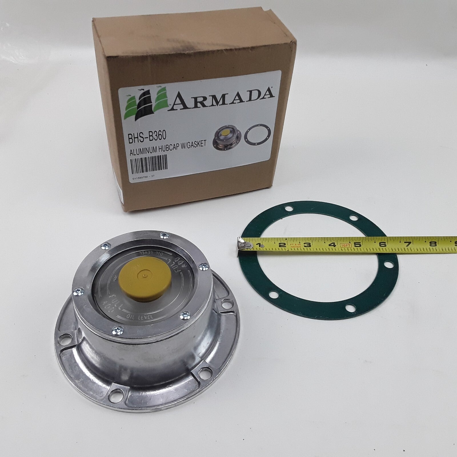 Hub Cap 6 Hole Aluminum w/ Gasket Replaces STM 3434009 5-1/2" Bolt Circle, 6-1/4