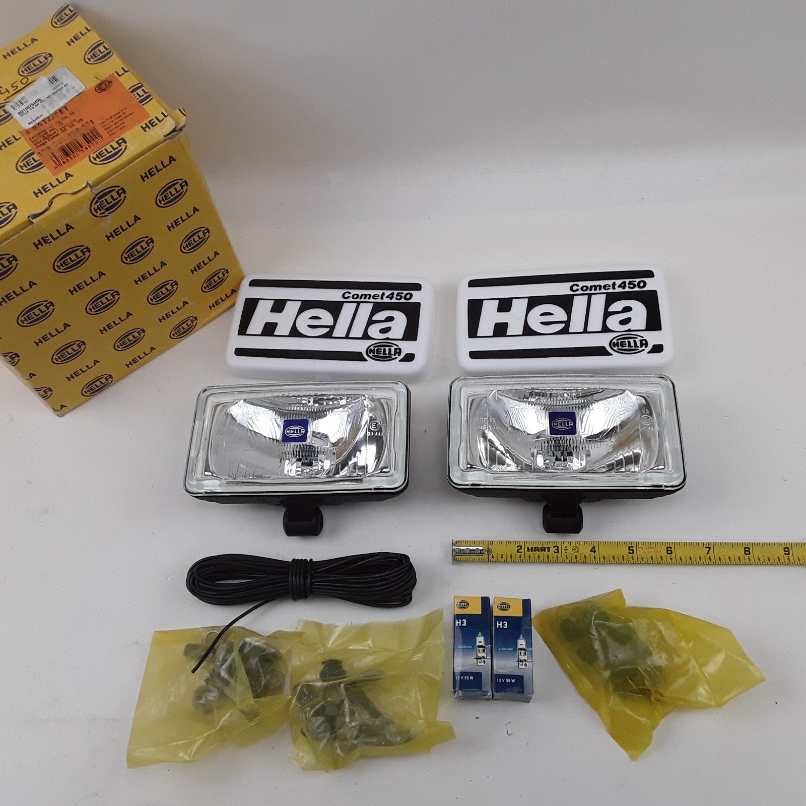 Hella 450 Car Truck Universal Spotlight Headlamp Set ZFH 0/180GR SW MK MGS12 1FB