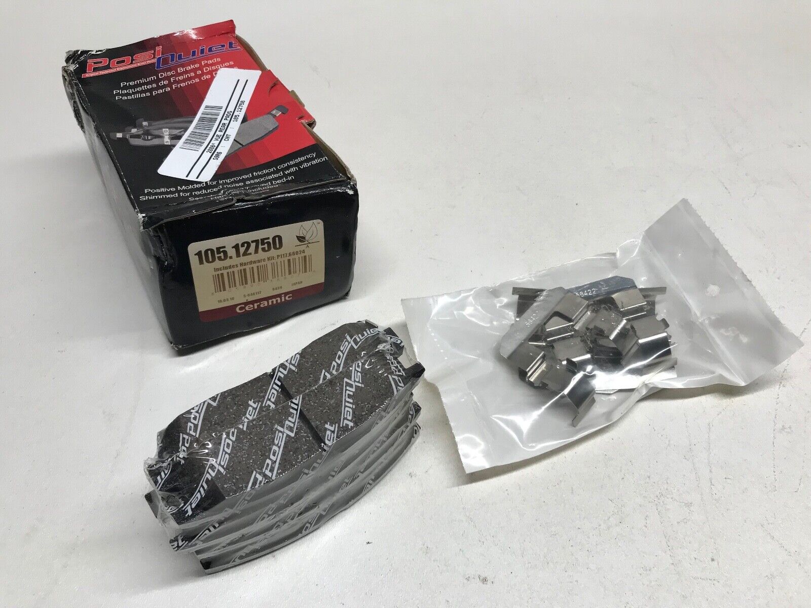 Disc Brake Pad Set Rear Centric Posi Quiet 105.12750 for Chevrolet, GMC, Pontiac - HotCarParts