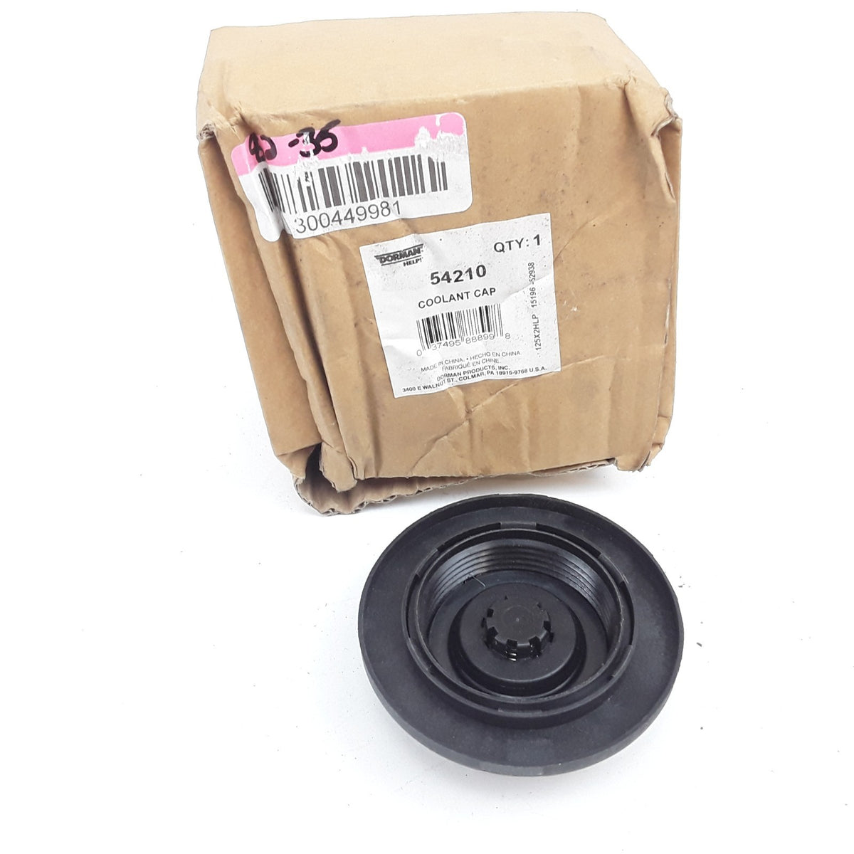 Dorman 54210 Engine Coolant Cap Fits Ford Focus (2005 2006 2007) 2.0L, 2.3L- L4
