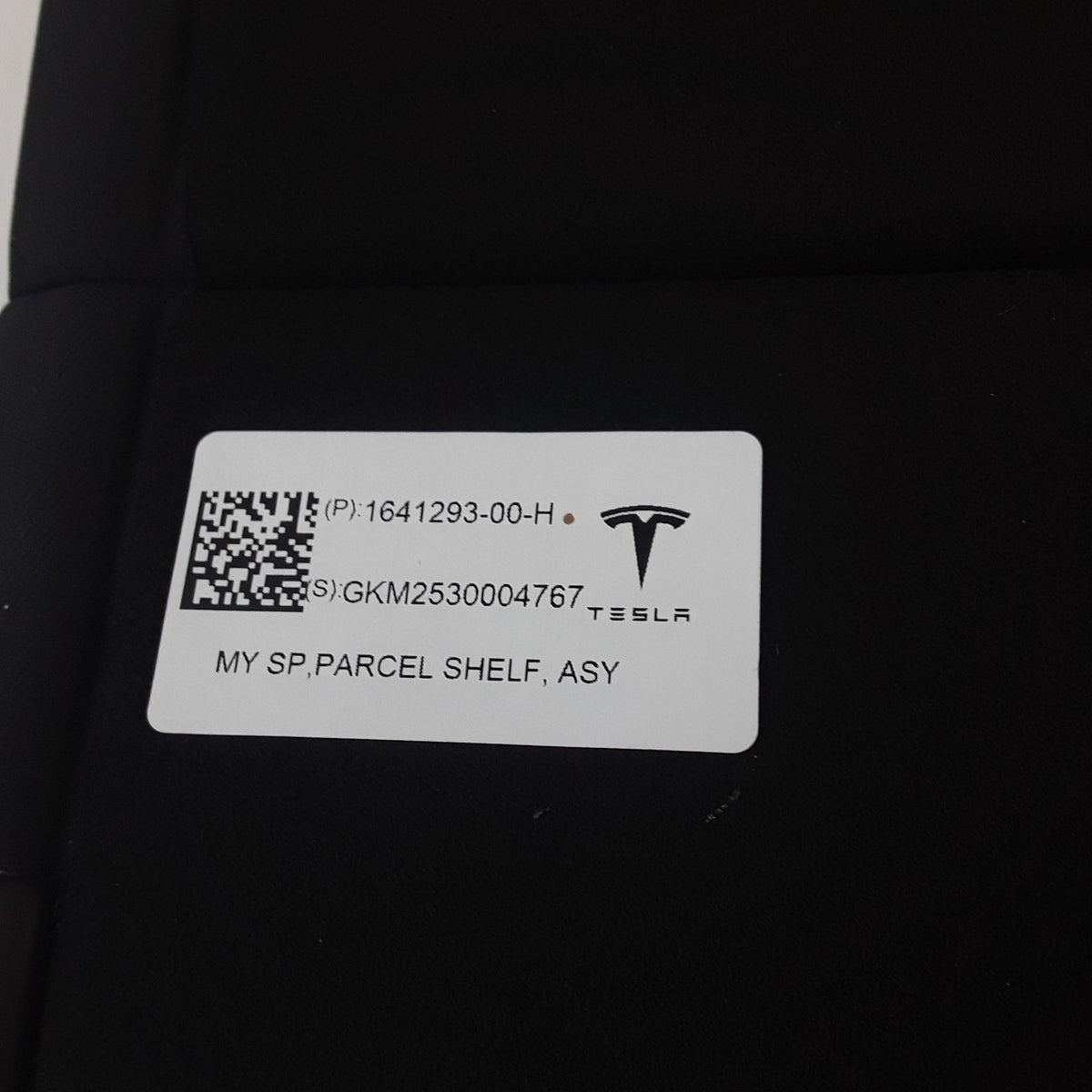 For Tesla Model Y Rear Trunk Parcel Shelf Cargo Cover 1641293-00-H Genuine OEM