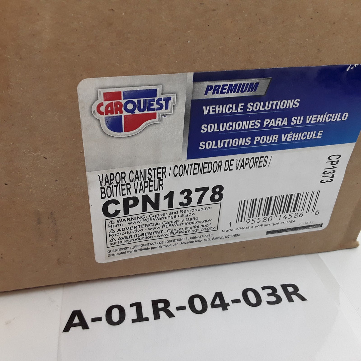 Carquest CPN1378 Fuel Vapor Canister Fits Dodge Journey (2009-2010) 2.4L, 3.5L