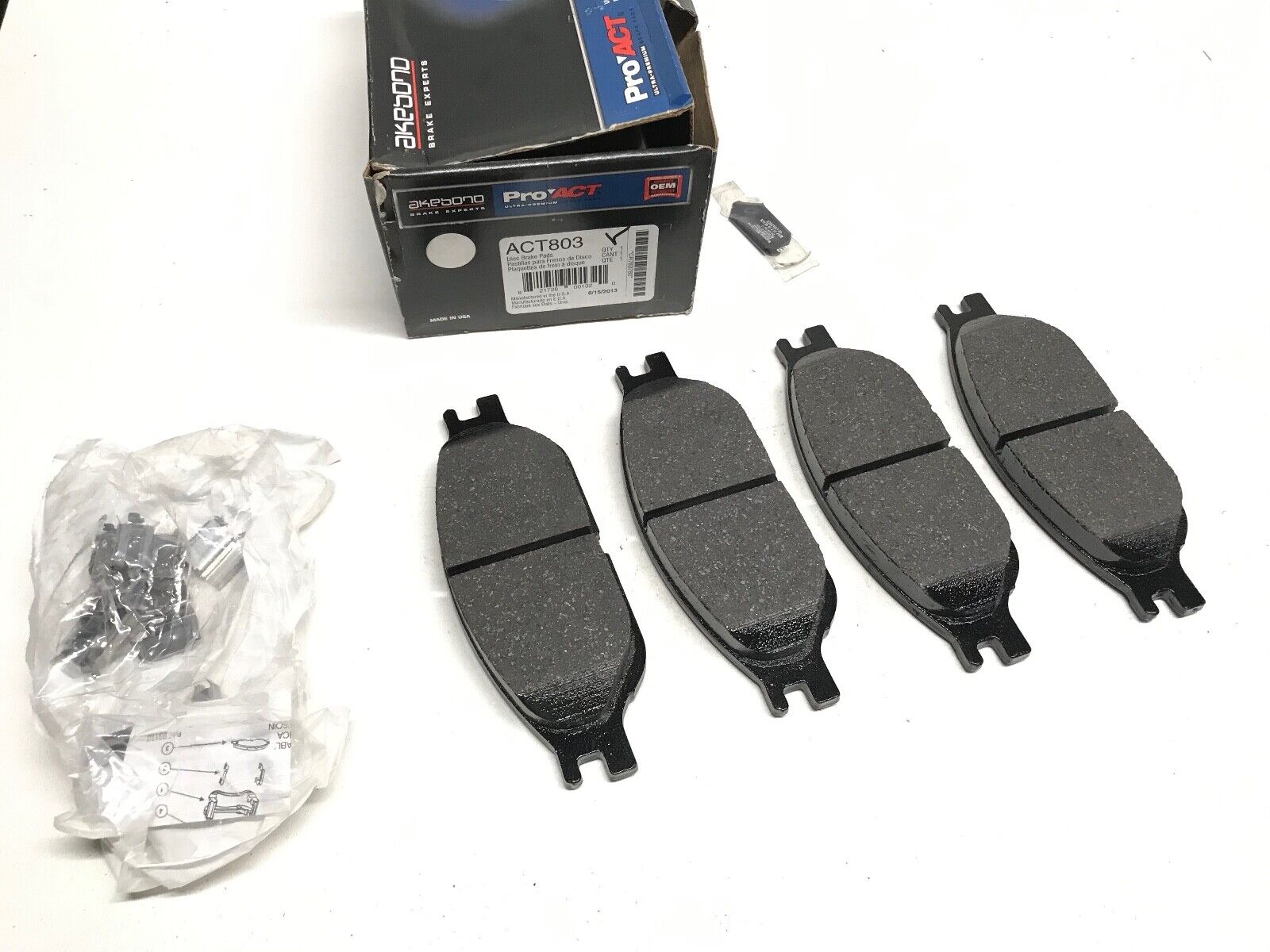 Disc Brake Pad Set-ProACT Akebono ACT803 Premium Ceramic Pads Front for Windstar - HotCarParts