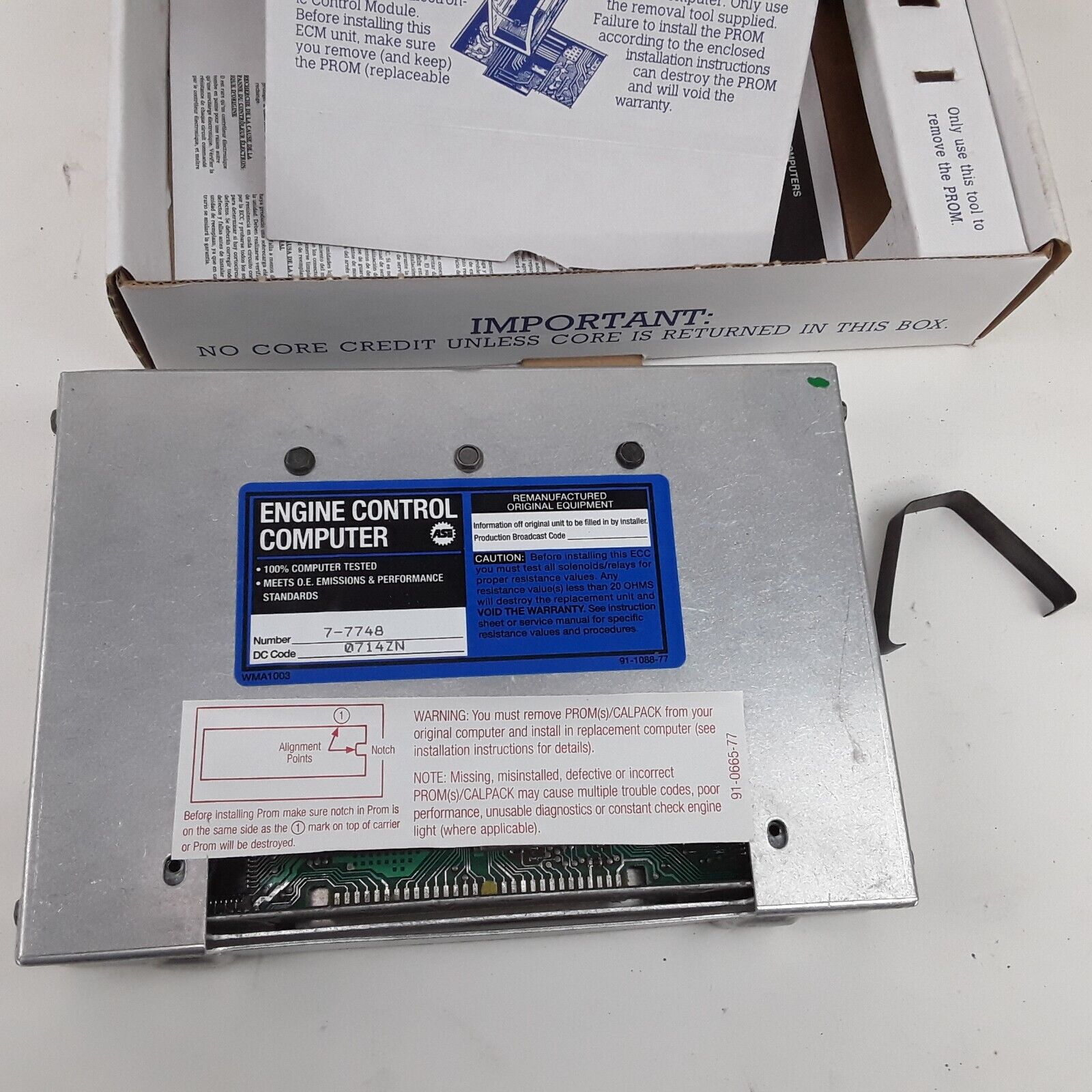 Cardone 77-7748 Engine Control Module For Pontiac Buick Chevrolet 1987-1992