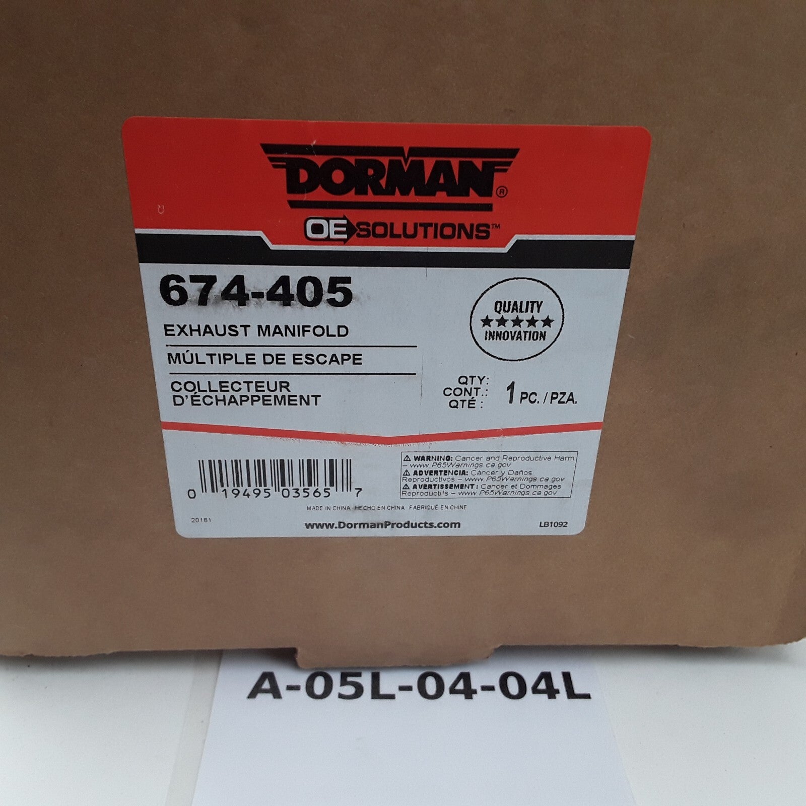 Dorman Left Exhaust Manifold Fits Ford E-150 E-250 Econoline F-150 1997-1998