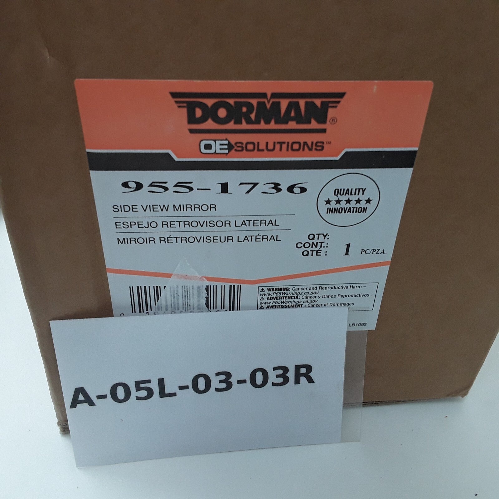 Dorman 955-1736 Left Door Mirror For Chrysler 300 Dodge Magnum Charger 2006-2009