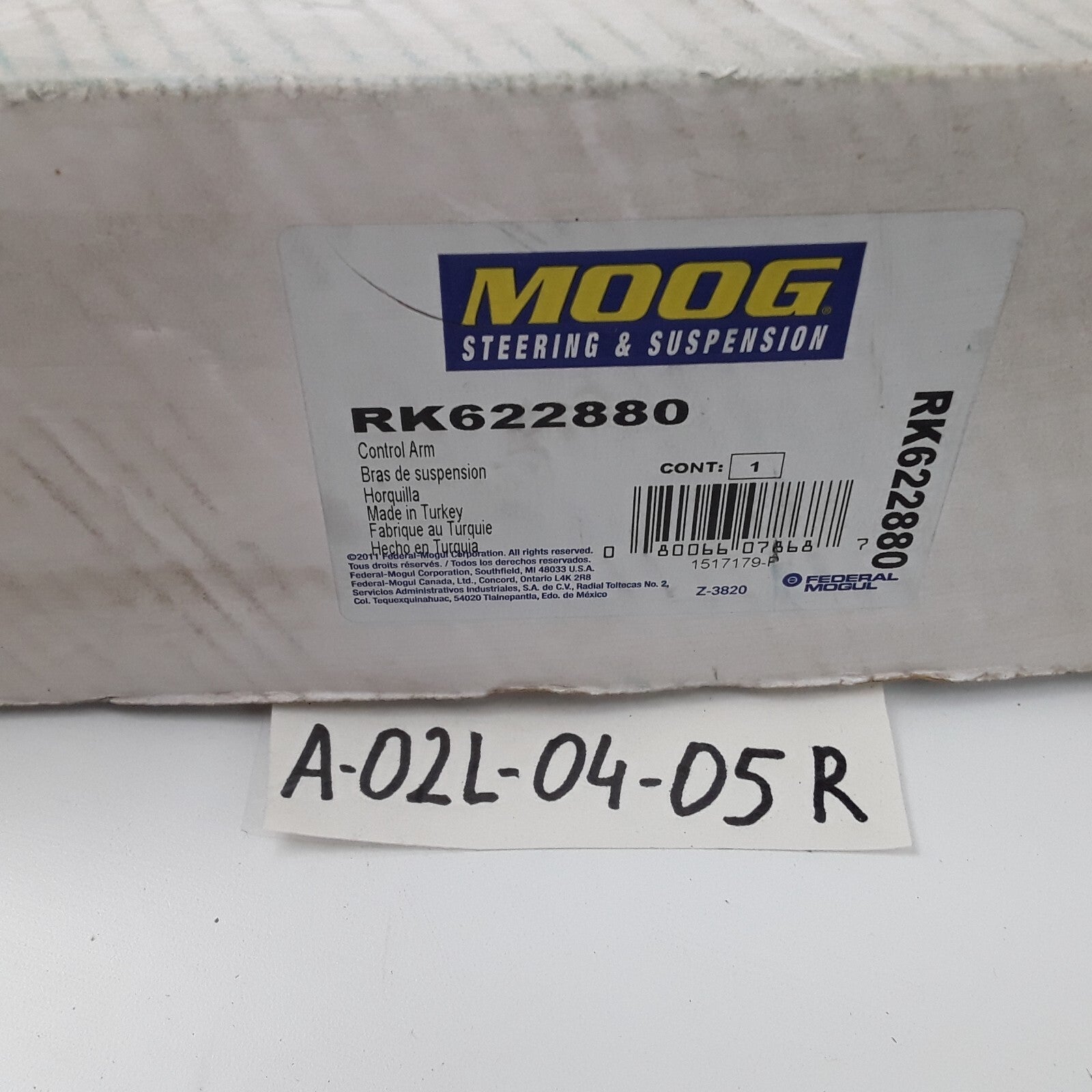 MOOG RK622880 Suspension Control Arm Fits Land Rover Range Rover Sport 2006-2009