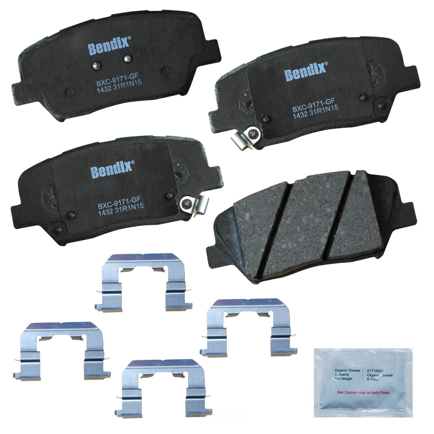 Front Disc Brake Pad Set Priority One Ceramic Fits Hyundai Santa Fe 2010-2012