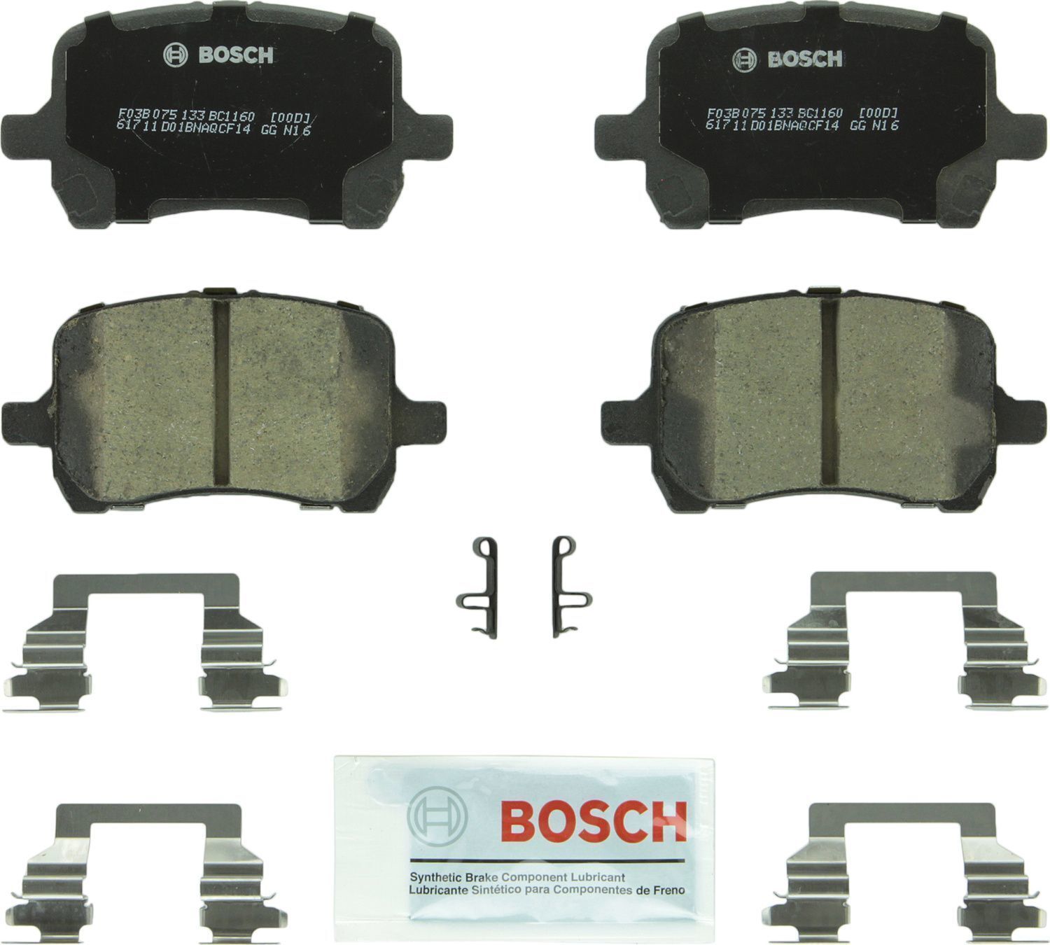 Bosch BC1160 Front Disc Brake Pad Fits Saturn Pontiac Chevrolet (2006-2012)