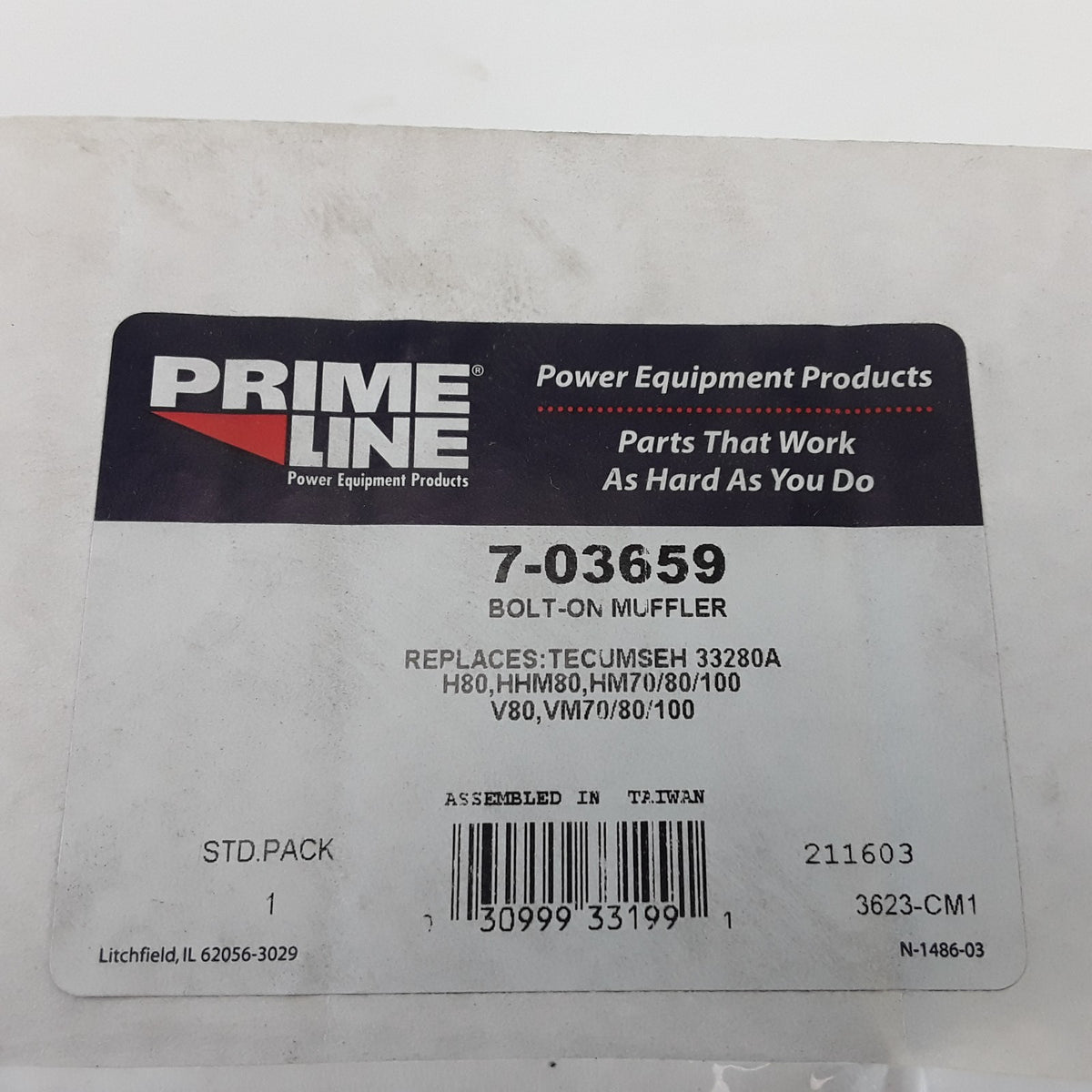 Prime Line 7-03659 Bolt-On Type Muffler Replaces 33280A H80, HM70/80/100 V80