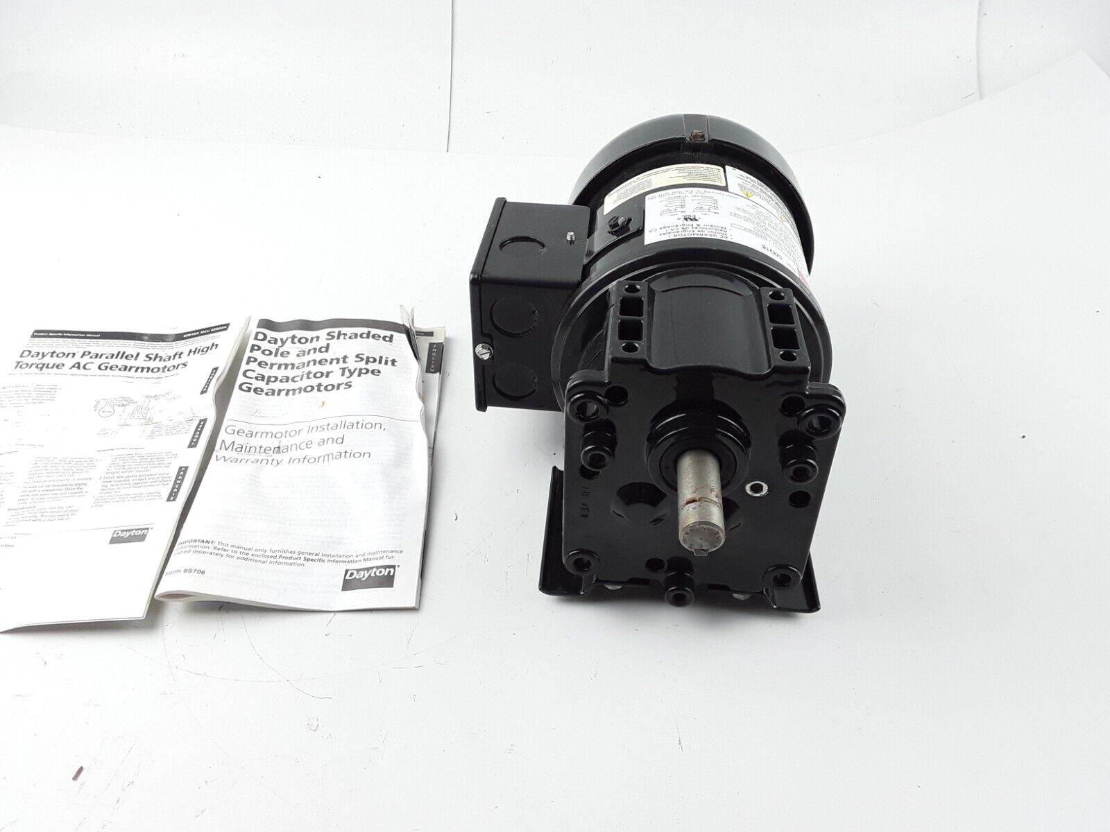 Dayton 6Z821B AC Gearmotor 19.1:1 Ratio 1/6HP 100inlb 93RPM 5/8" Shaft 115/230V - HotCarParts