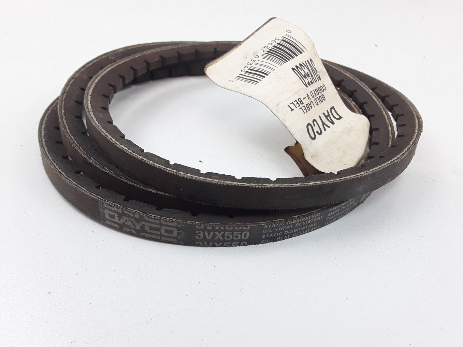 Dayco 3VX550 Gold Label V-Belts Assembly Oil & Heat Resistant Heavy Duty