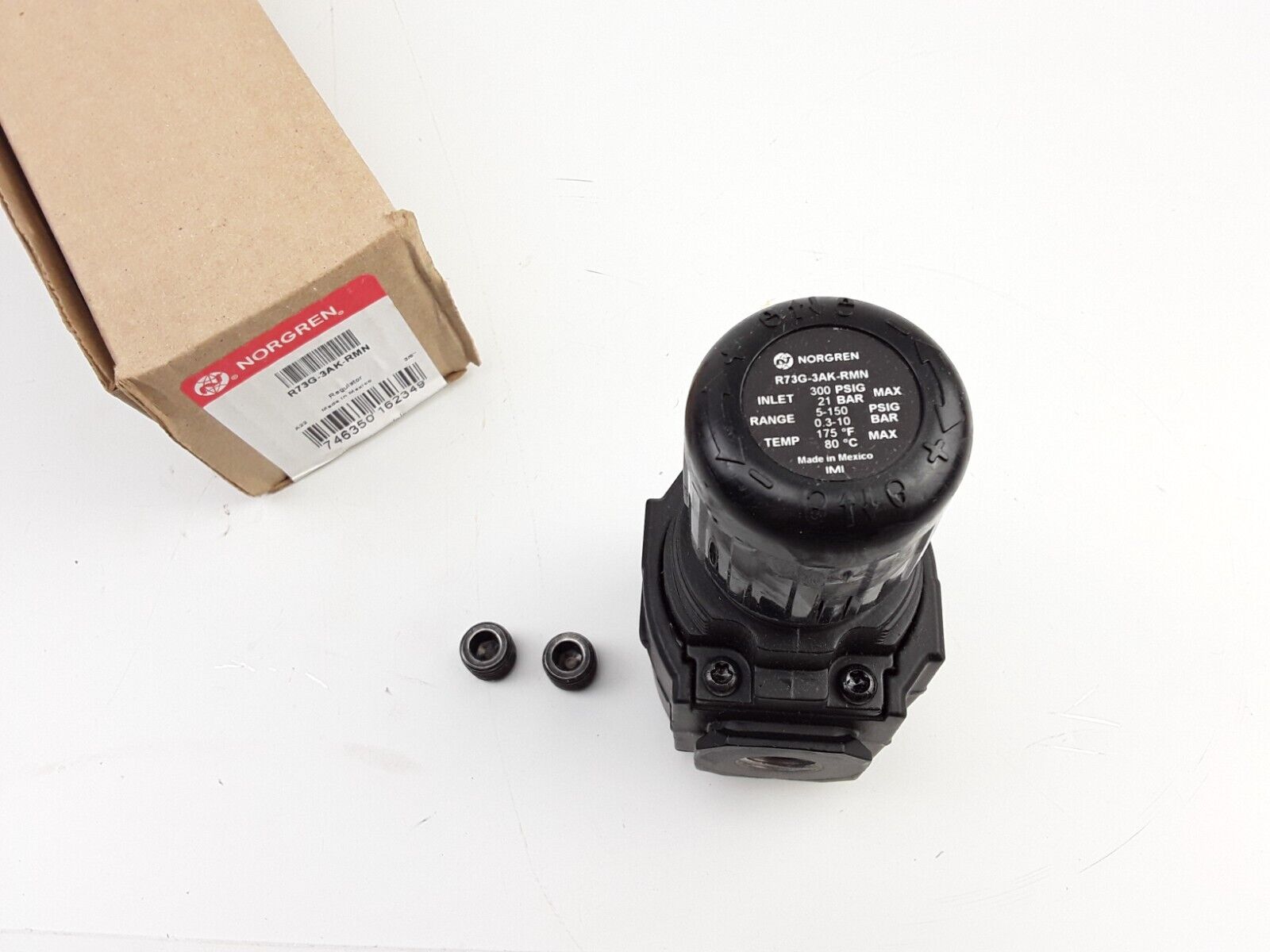 Norgren R73G-3AK-RMN Pressure Regulator, 3/8" PTF ports, 5 to150 psig, Knob R73G - HotCarParts