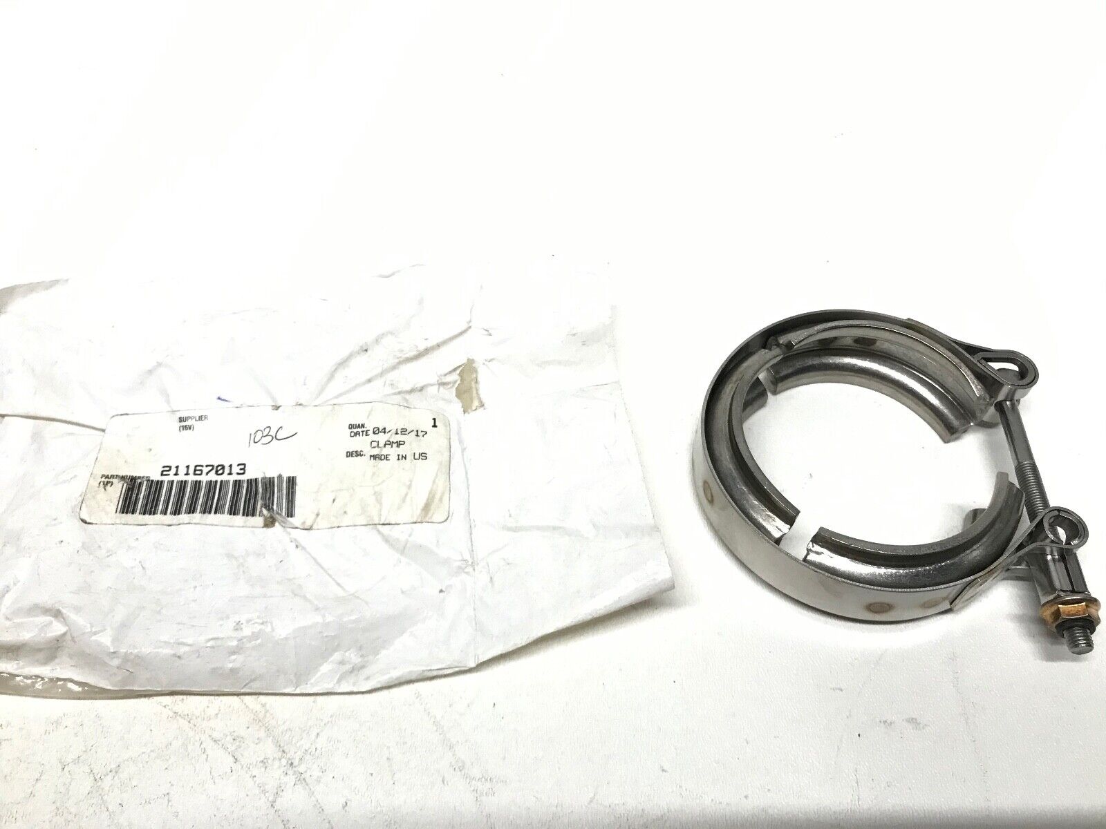 NEW oem MACK EXHAUST CLAMP 180GB338M V-Clamp 21167013 FAST FREE SHIPPING - HotCarParts