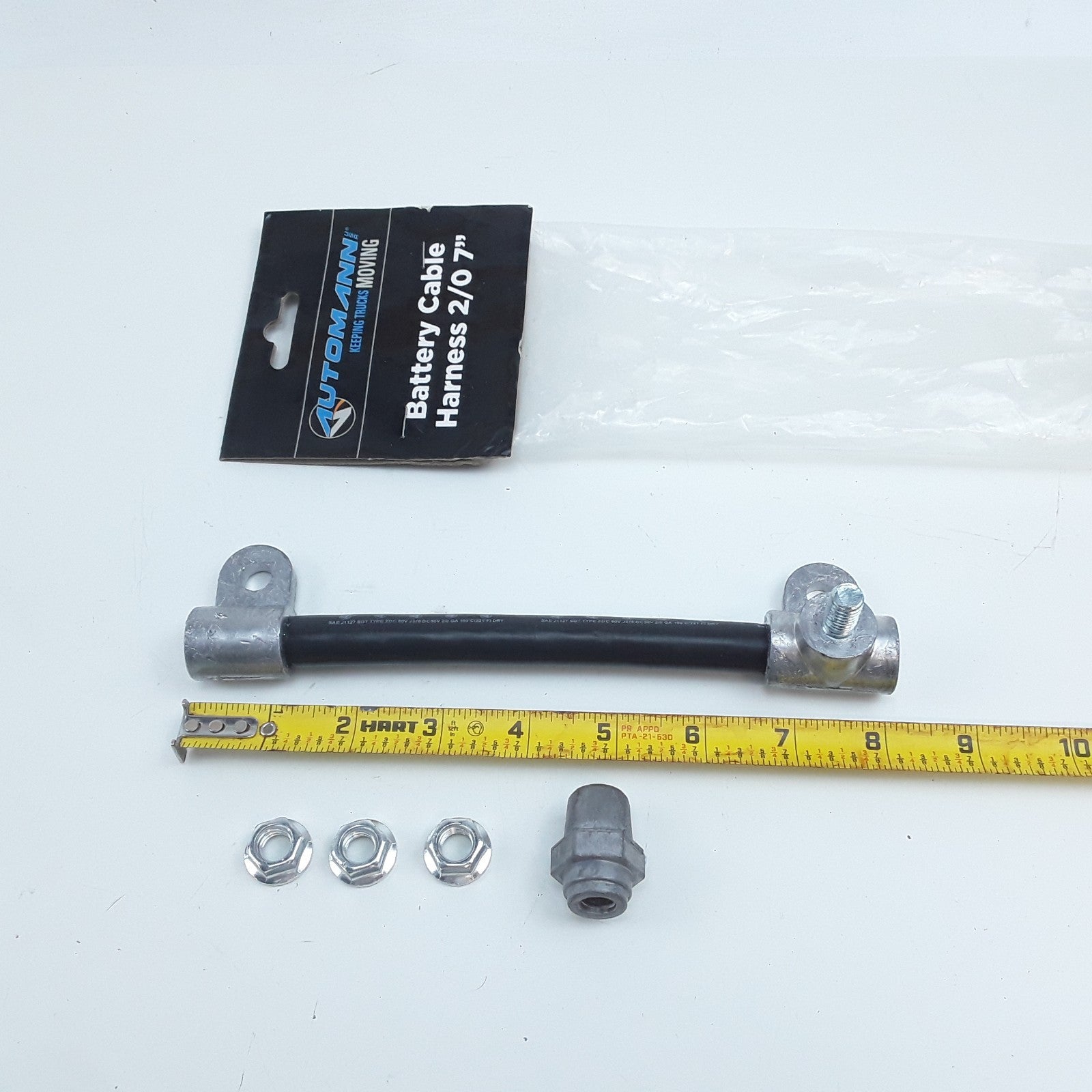 Automann 178.2013BK Battery Harness Cable Assembly 2/0 7" For Heavy Duty Trucks