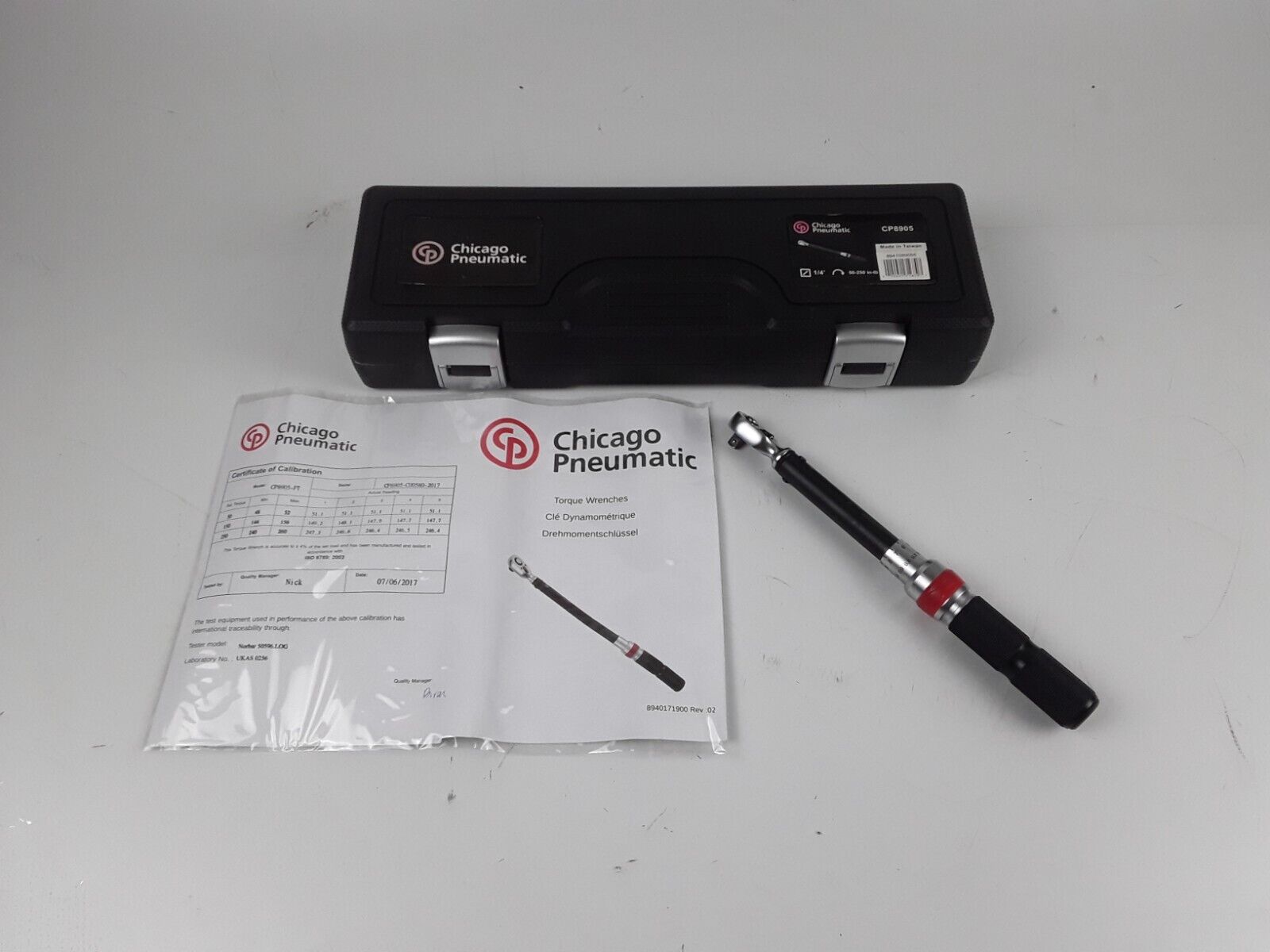 NEW GENUINE CHICAGO PNEUMATIC CP8905 1/4" TORQUE WRENCH - 50-250 IN-LBS - HotCarParts