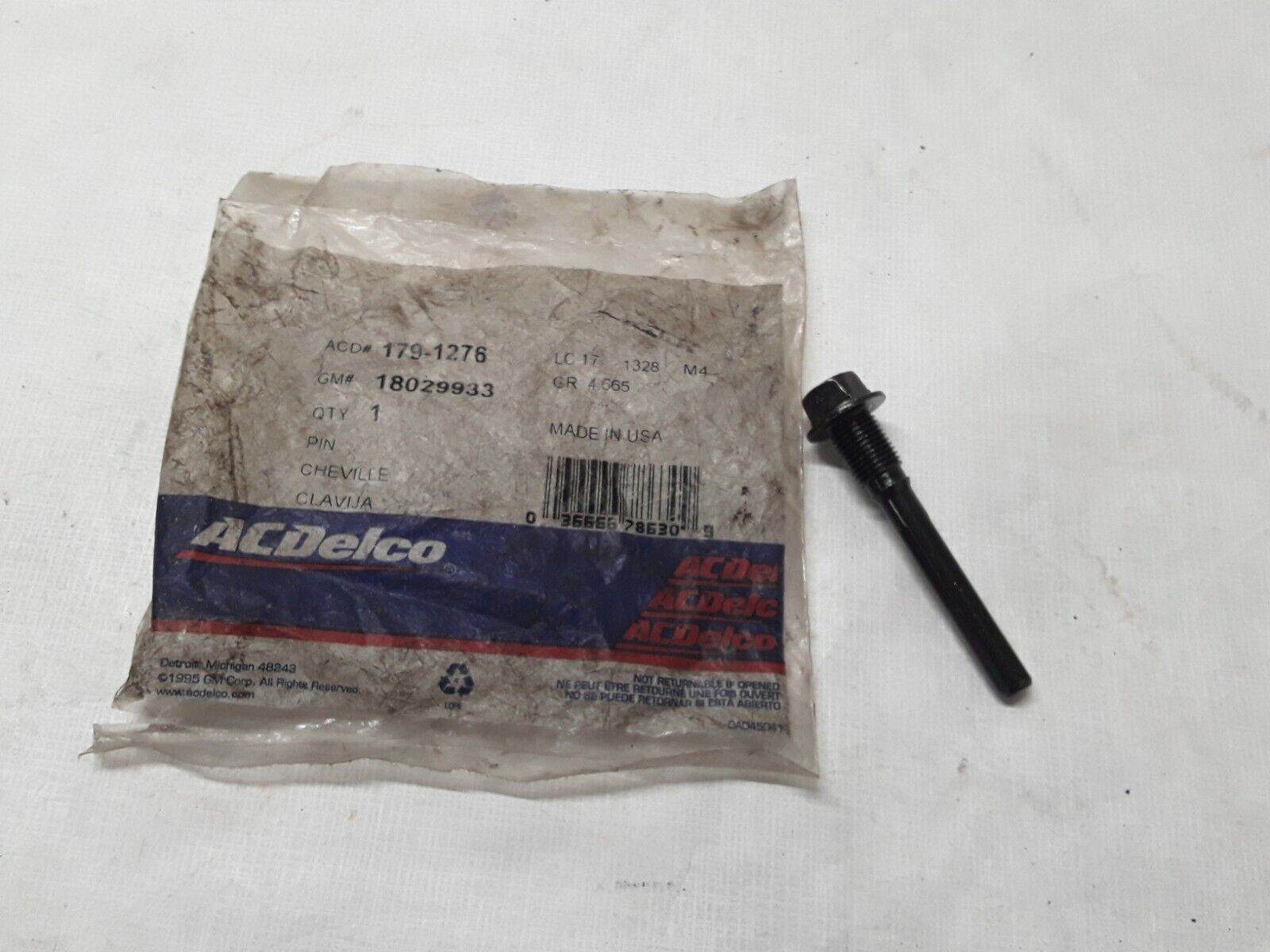 Disc Brake Caliper Bushing-Sleeve Original Equip Data GM#18029933 ACD#179-1276 - HotCarParts