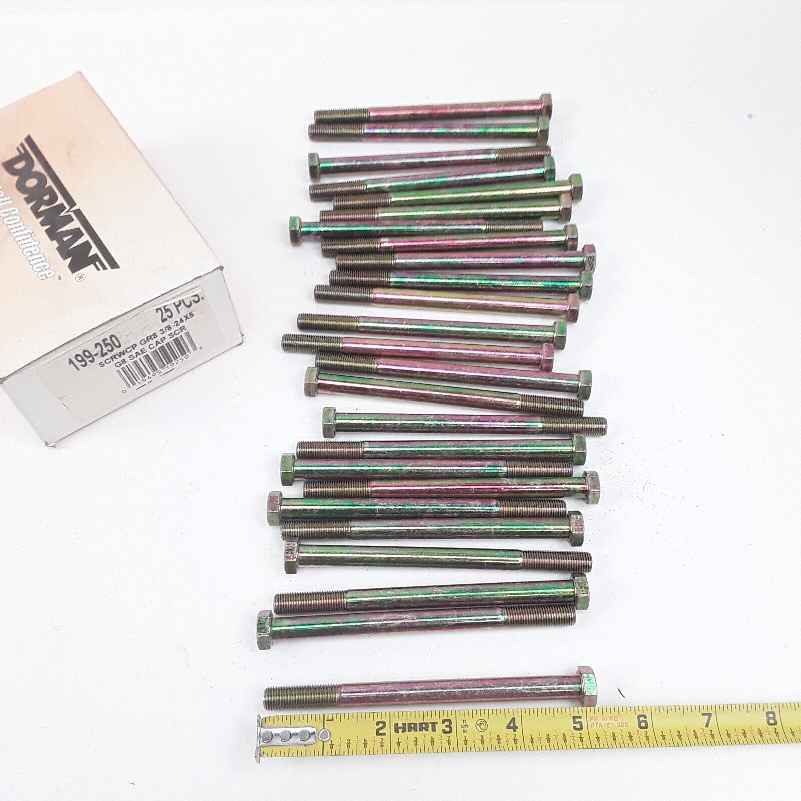 Multipurpose Car Truck Bolt Cap Screw-Hex Head-Grade 8- 3/8-24 x 5 In Pack of 25