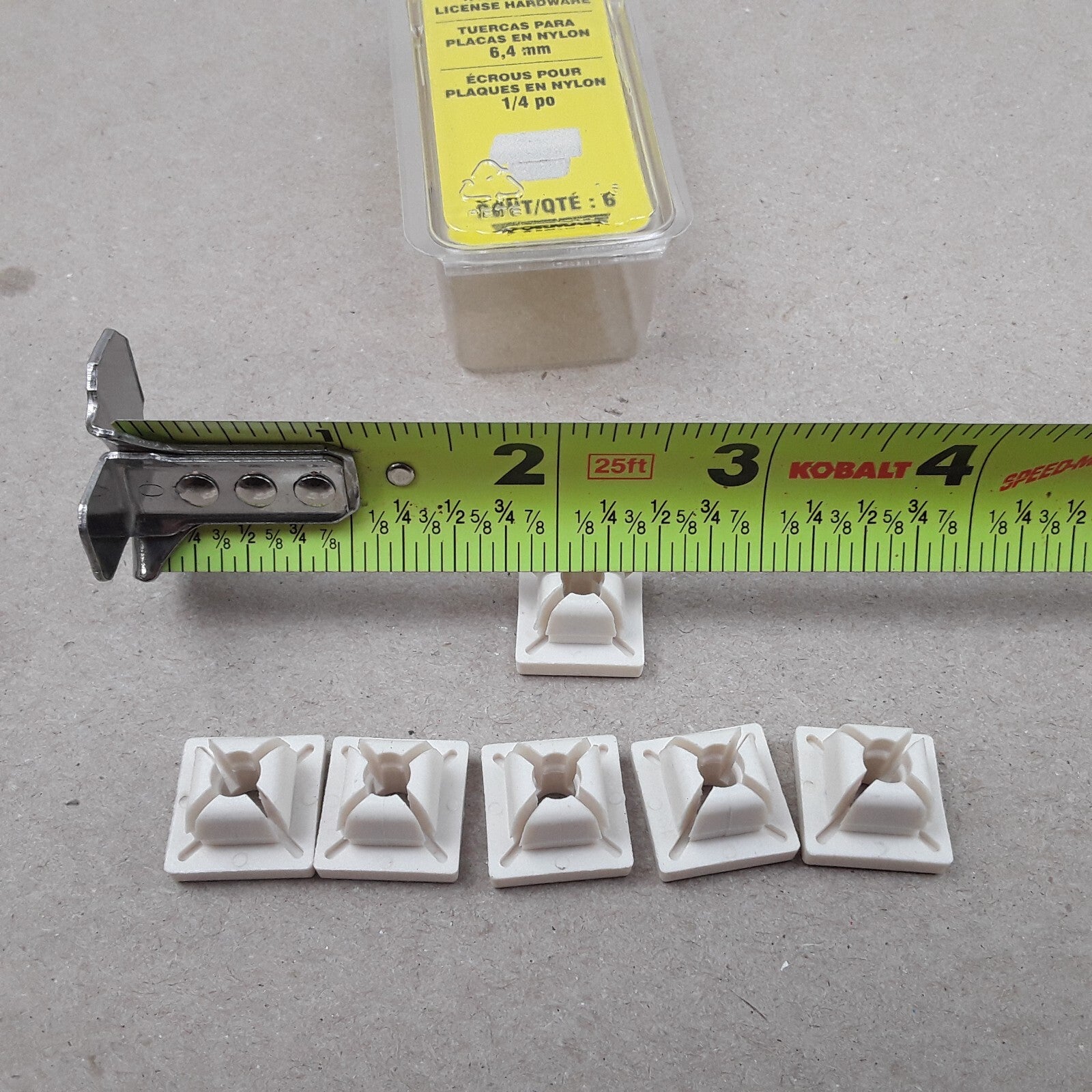 Dorman 785-106 License Plate Fasteners-Nylon Nut Insert- M6 No 14 1/4 Set of 6