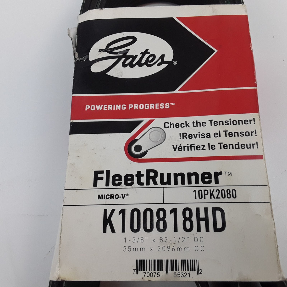 Gates K100818HD FleetRunner Micro-V Drive Belt Fits International 7400 (2009)