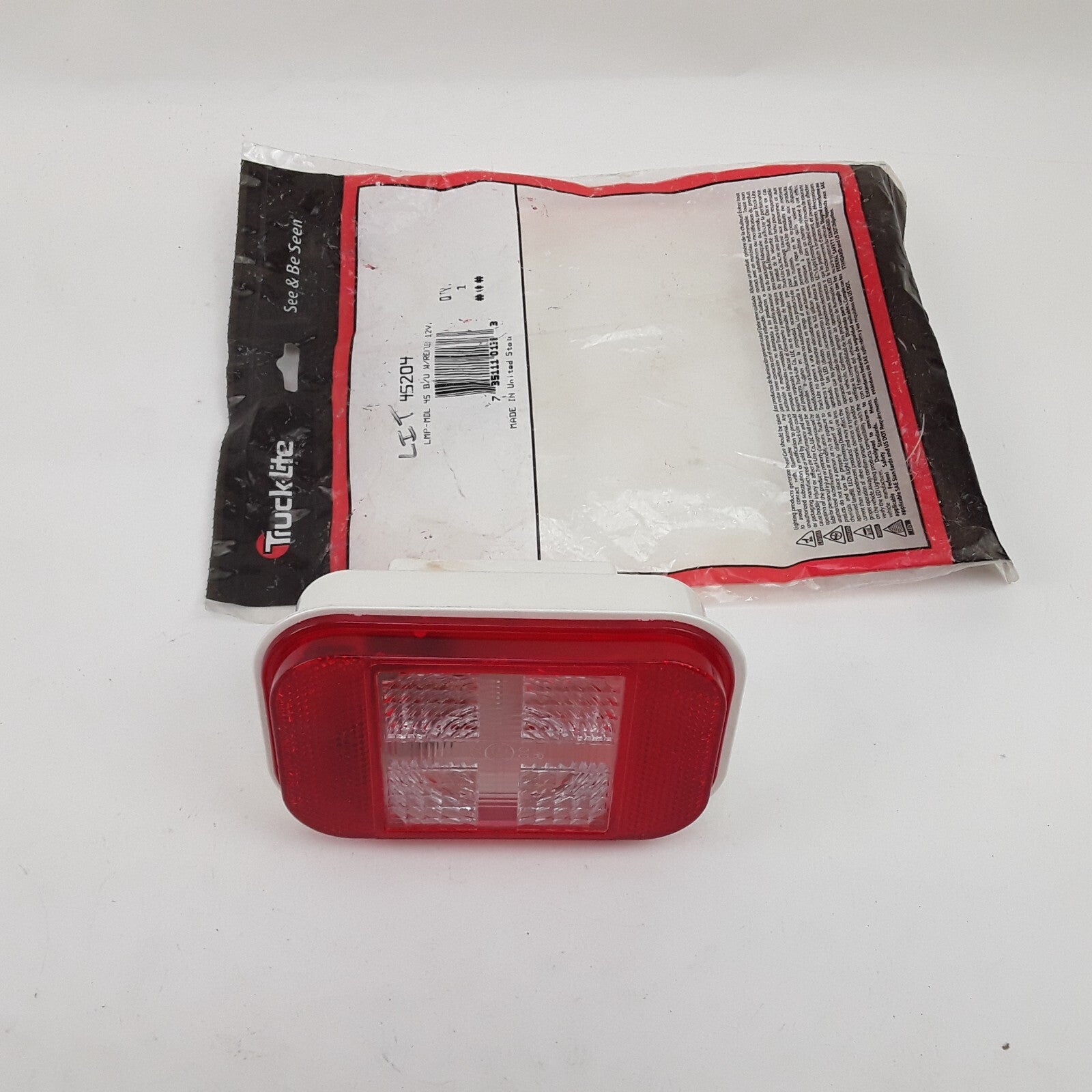 Truck-Lite 45204 Super 45 Back Up Light Clear Lens Rectangular Lens Shape 12V