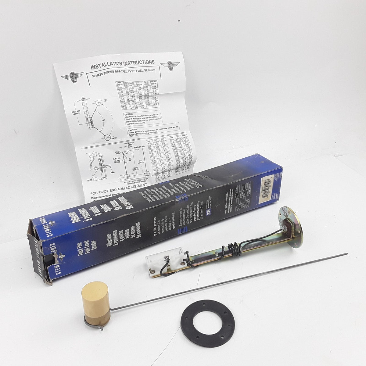 Stewart Warner 15-1/2"-24" Tank Depth Float Arm Fuel Level Sender 240 ohms
