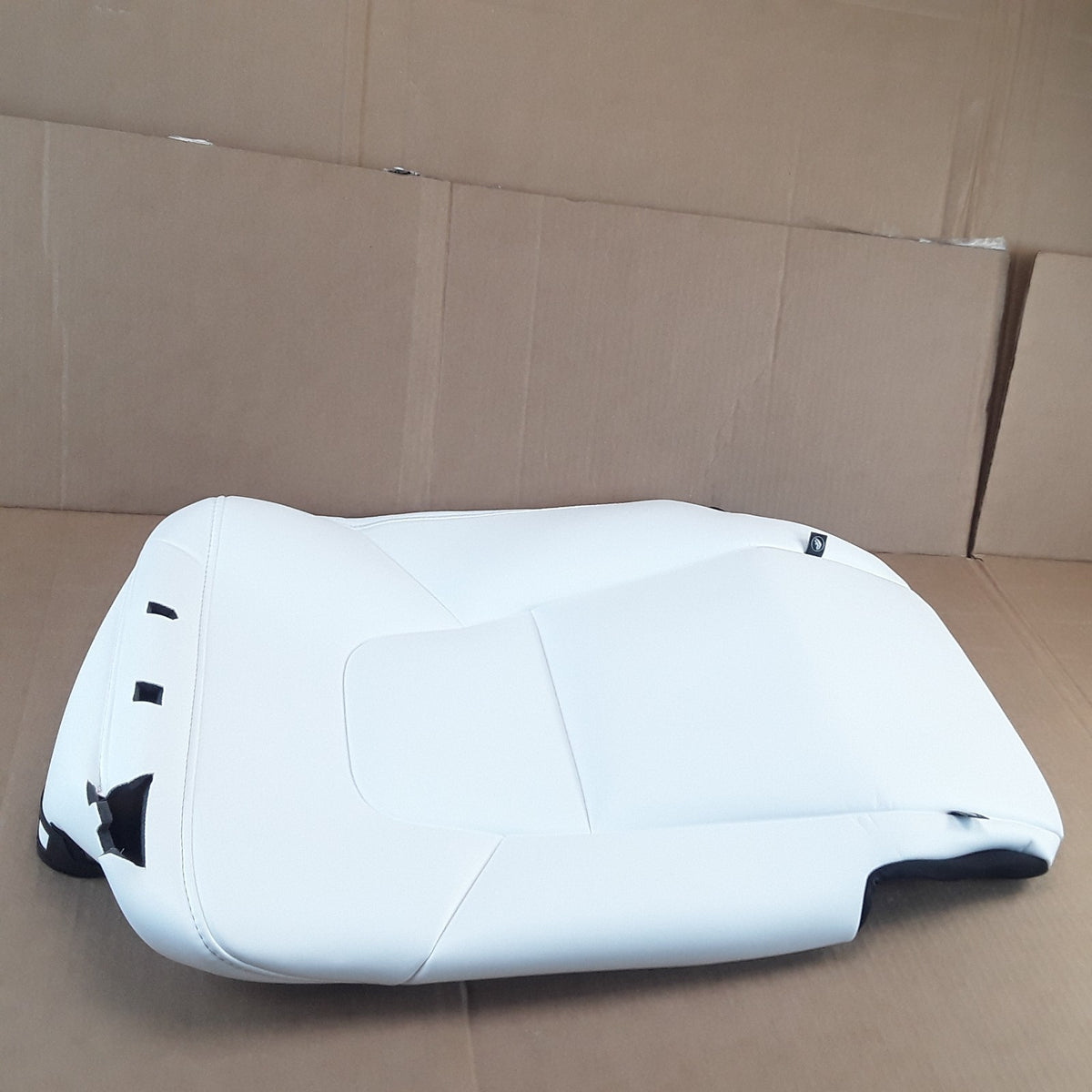 1963337-02-A Right White ISO Flag 2nd Row Seat Back Cover For Tesla Model Y OEM