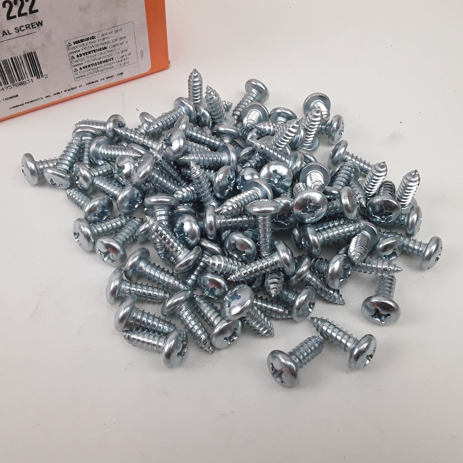 100 pcs Multi-Purpose Car Truck Sheet Metal Screw Head-No. 14 x 3/4 In