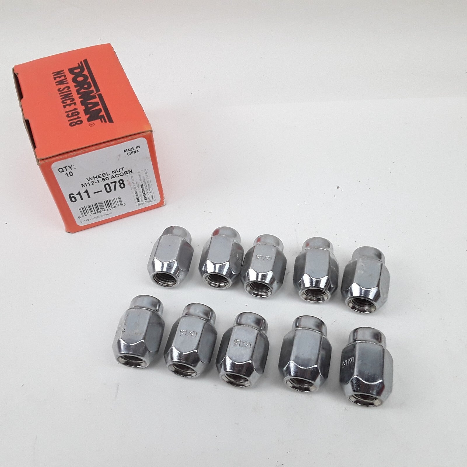 10 pcs Wheel Nut M12-1.50 Acorn - 21mm Hex 33.5mm Fit Dodge Plymouth Mitsubishi