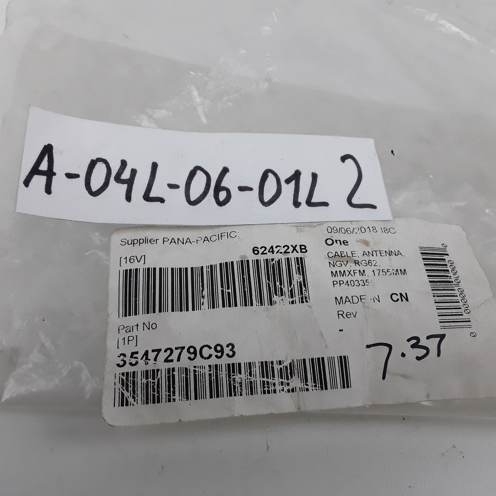 Genuine International Navistar 3547279C93 Antenna Cable Radio Antenna 1755 mm
