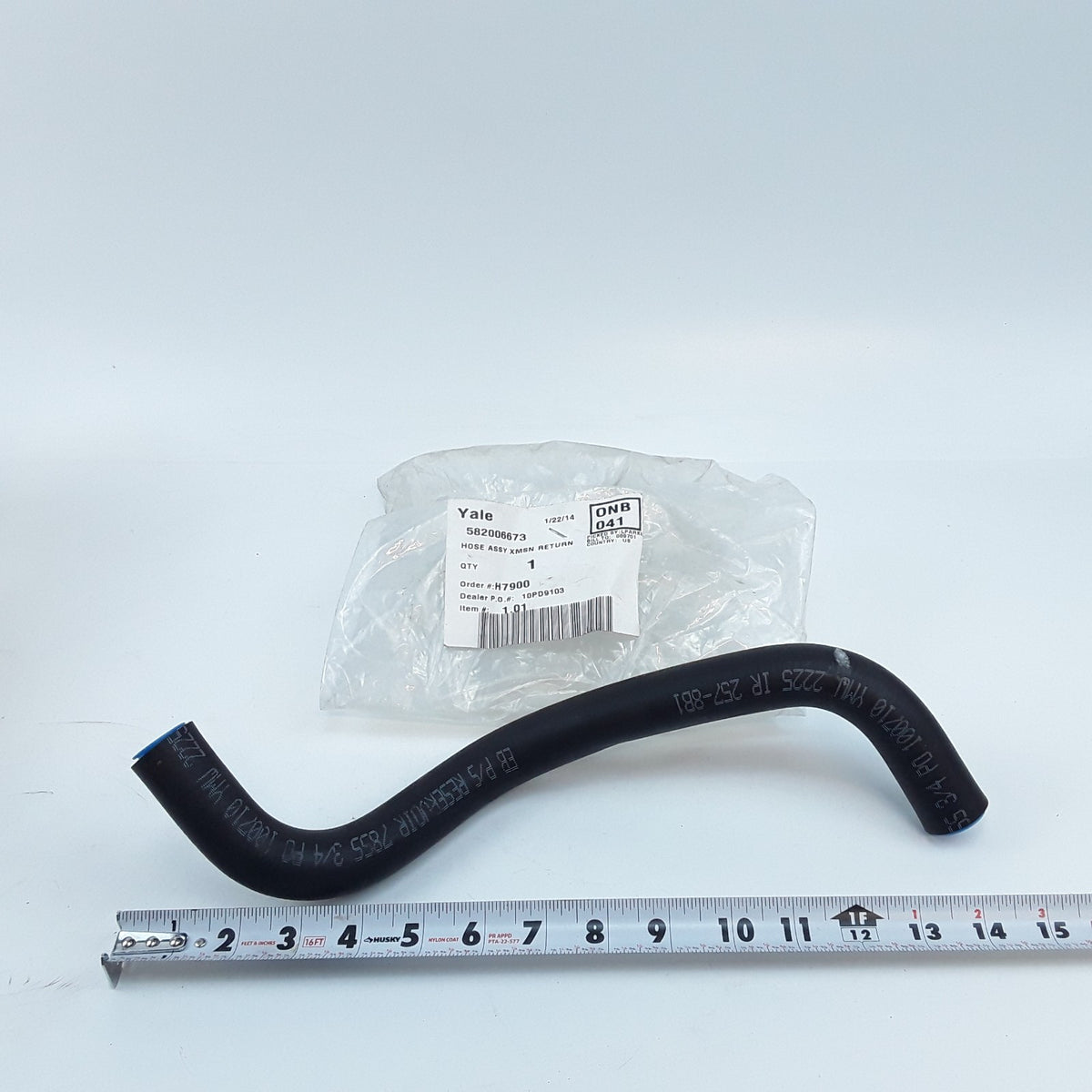 Yale 582006673 AC A/C Heater XMSN Return Hose Pipe Assembly For Forklift Trucks