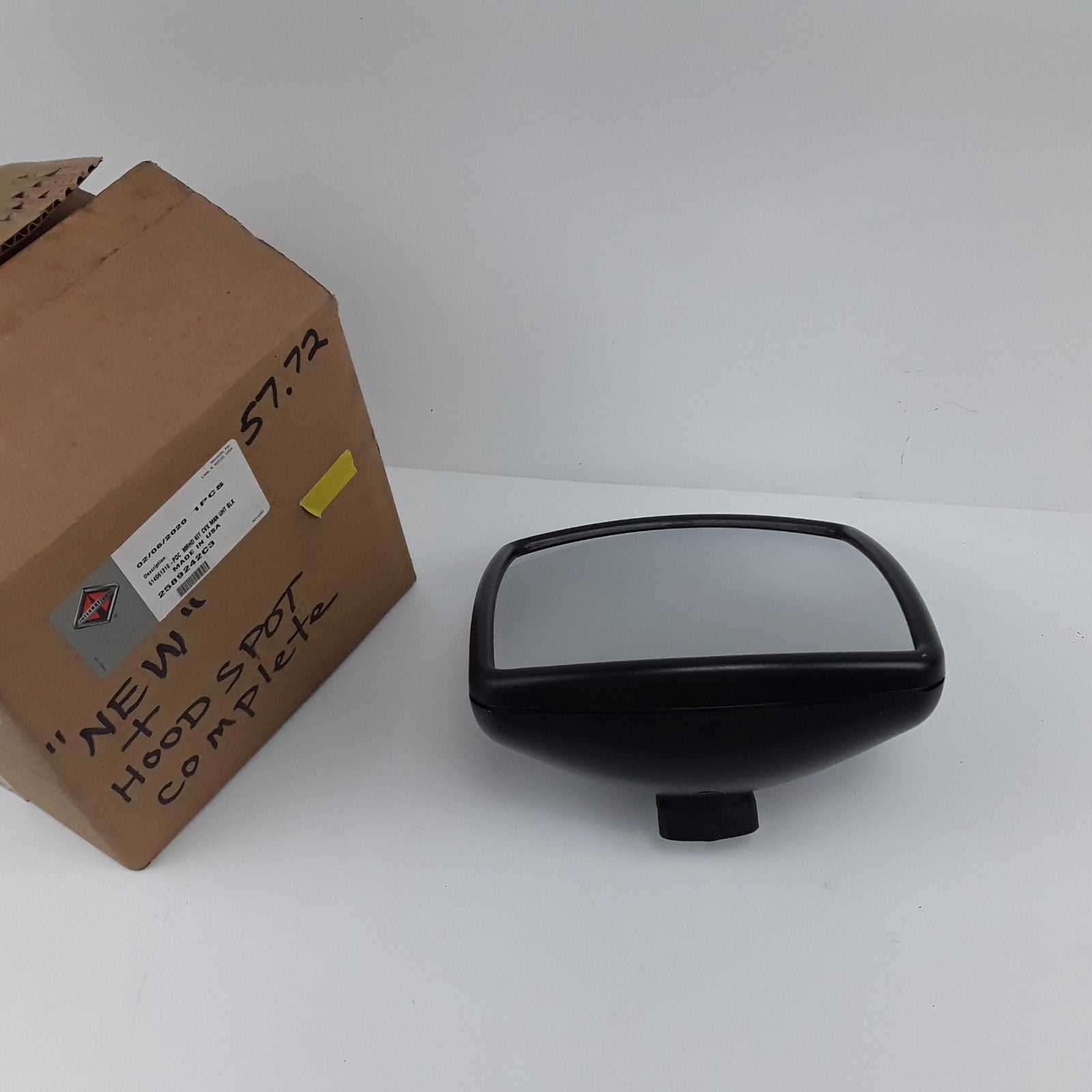 International 2589242C3 Door Mirror Head Convex Black Finish For Navistar Trucks