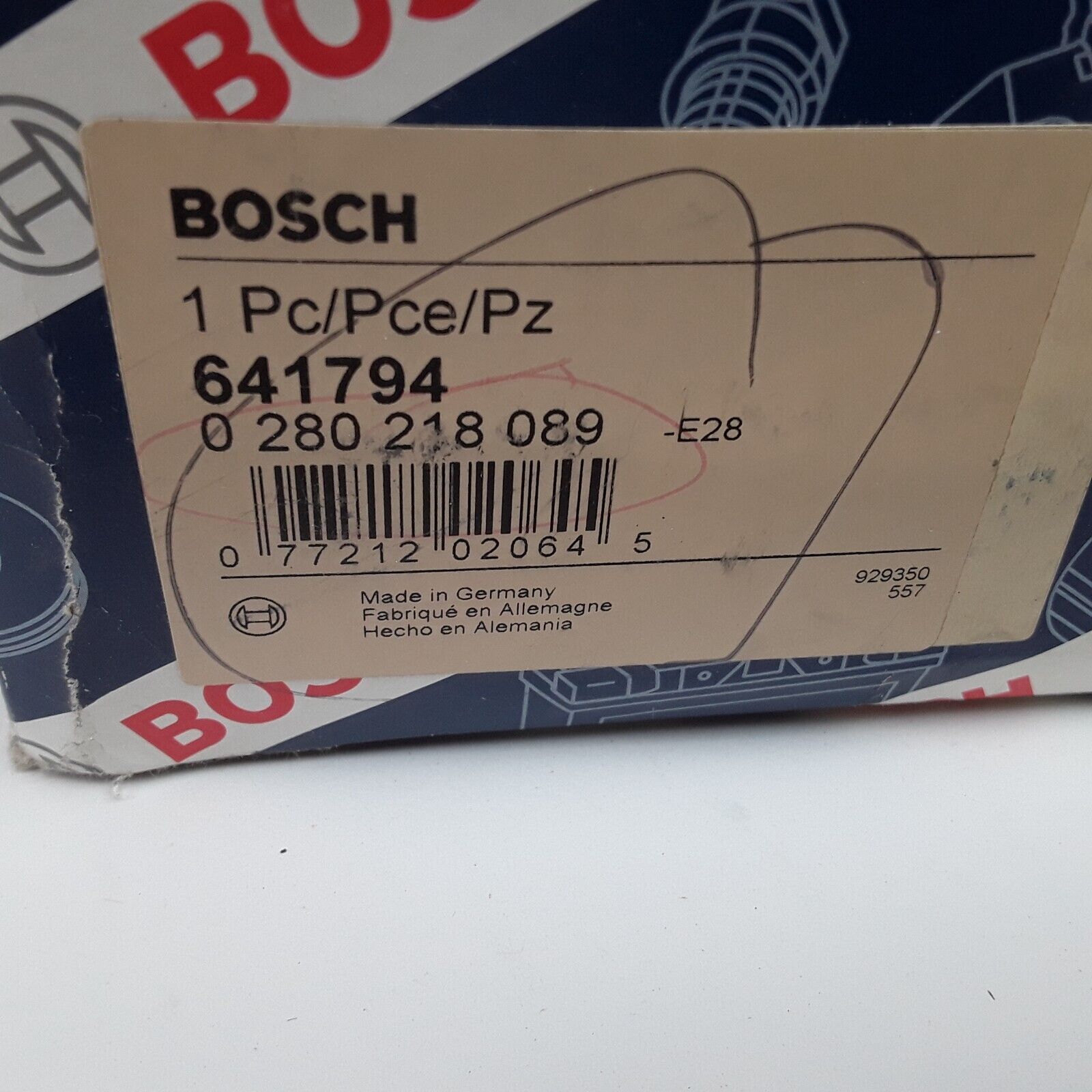 Bosch 0280218089 Mass Air Flow Sensor Fits Volvo S60, S80, V70, XC90 2002-2009